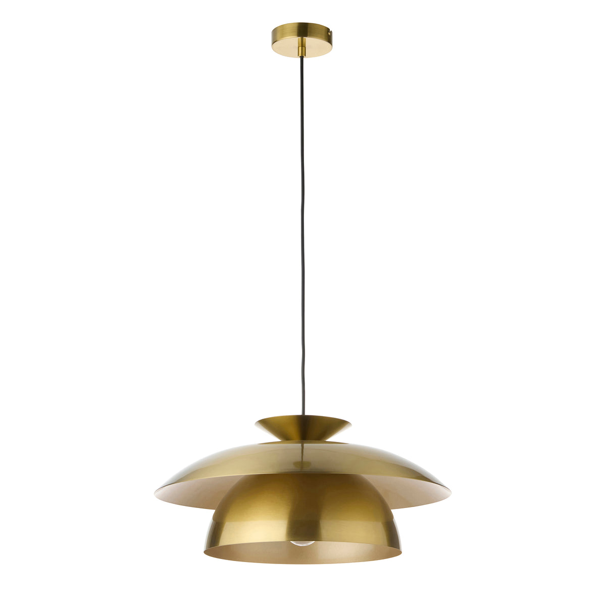 Endon Lyon Pendant - Satin Brass Plate