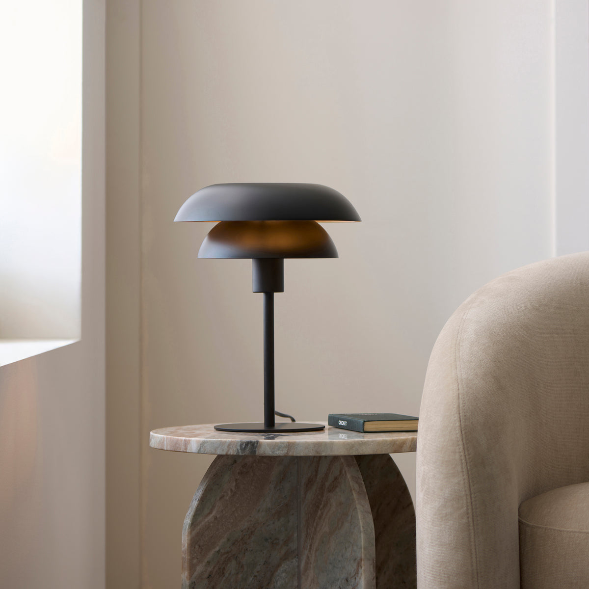 Endon Lyon Table Light - Matt Black