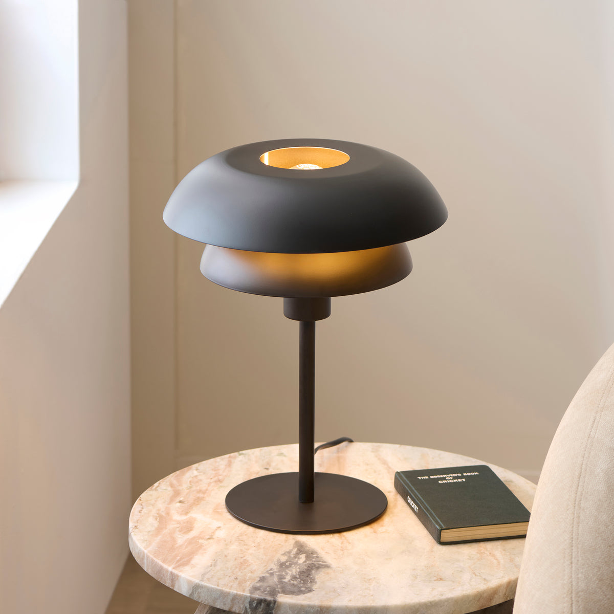 Endon Lyon Table Light - Matt Black