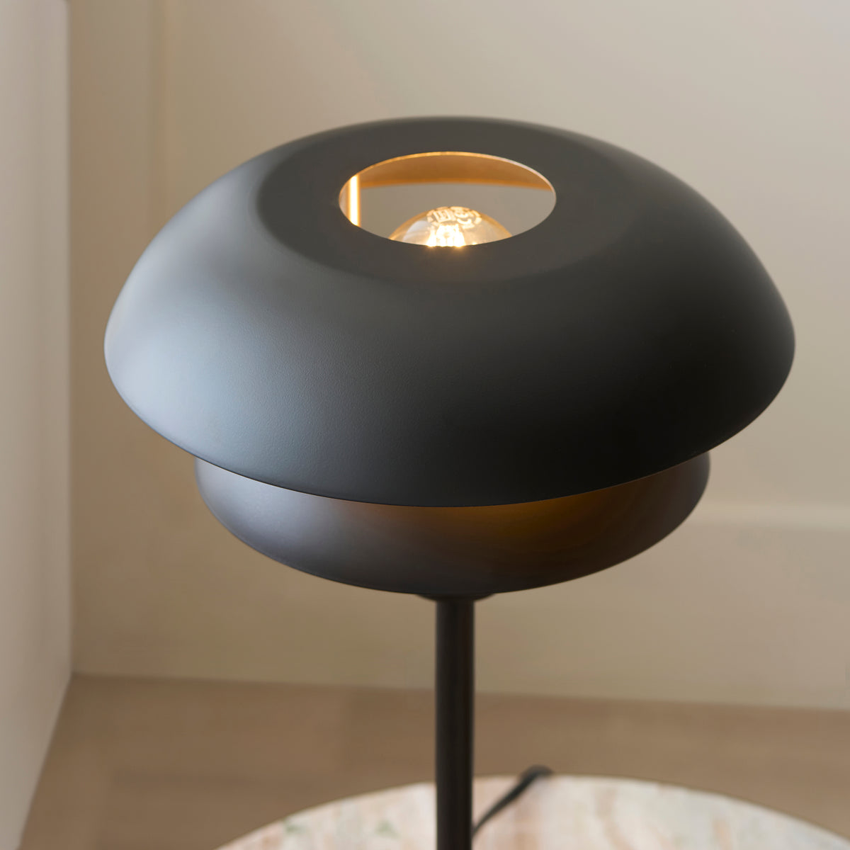 Endon Lyon Table Light - Matt Black