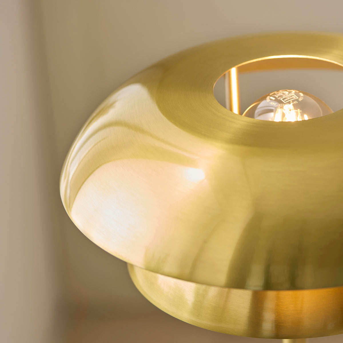 Endon Lyon Table Light - Satin Brass Plate