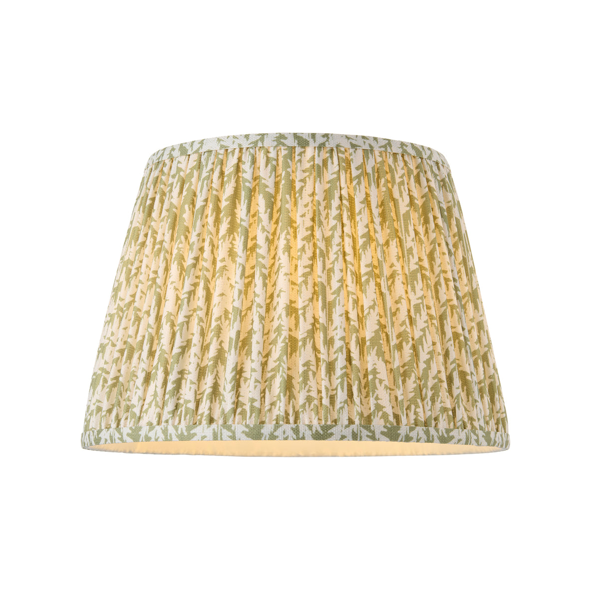 Endon Leaf 35cm Tapered Shade - Herb Garden Green Fabric