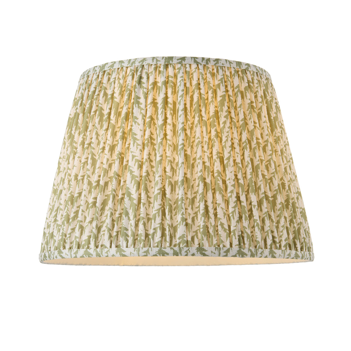 Endon Leaf 40cm Tapered Shade - Herb Garden Green Fabric