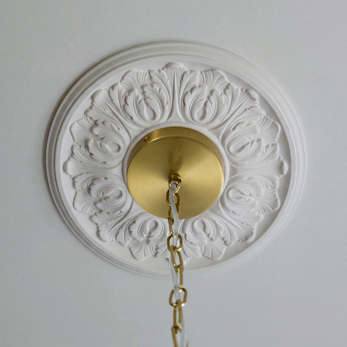Endon Autumn 4 Light Pendant - Brushed Aged Brass Plate & Clear Textured Glass