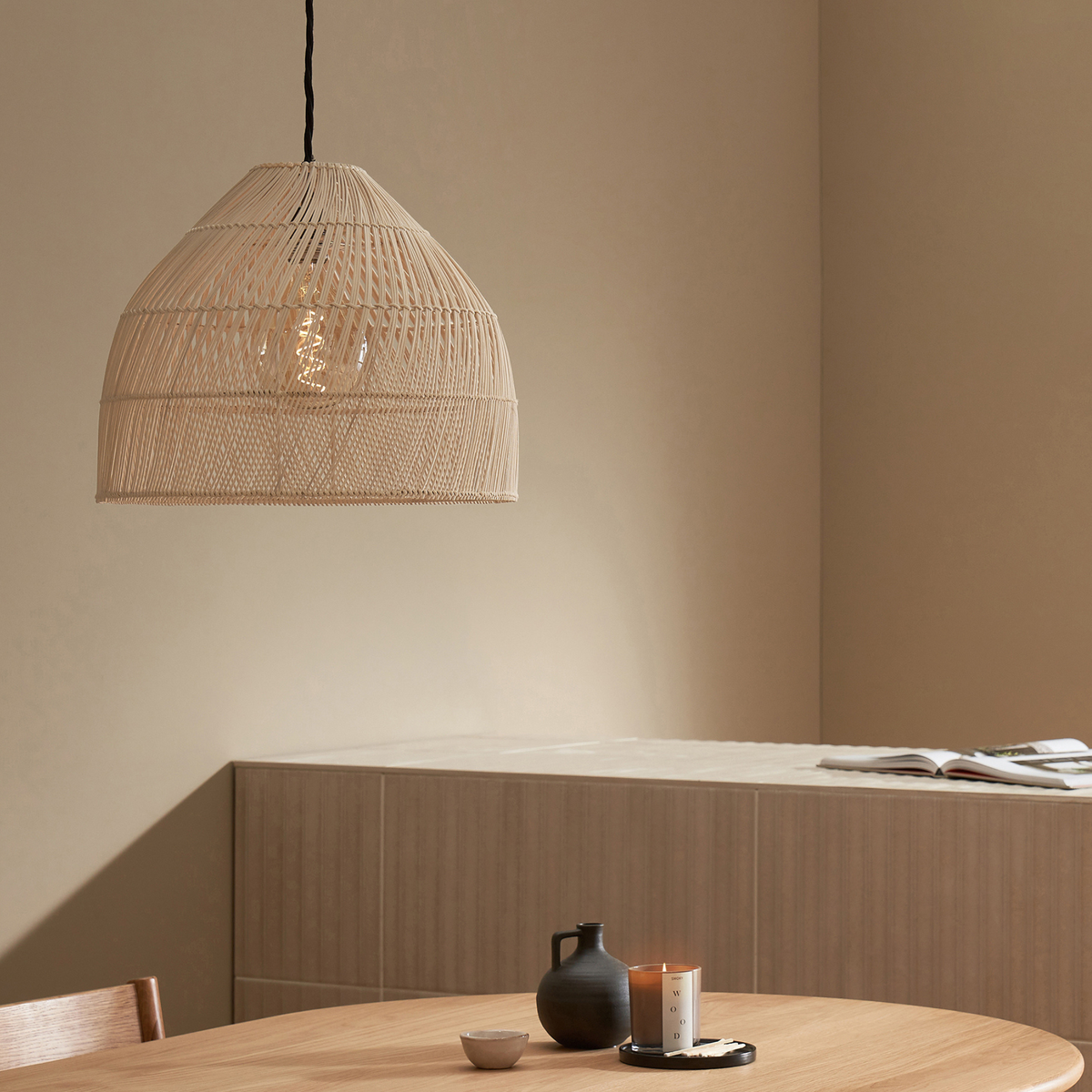 MADE.COM Java Small Lamp Shade in Natural Rattan