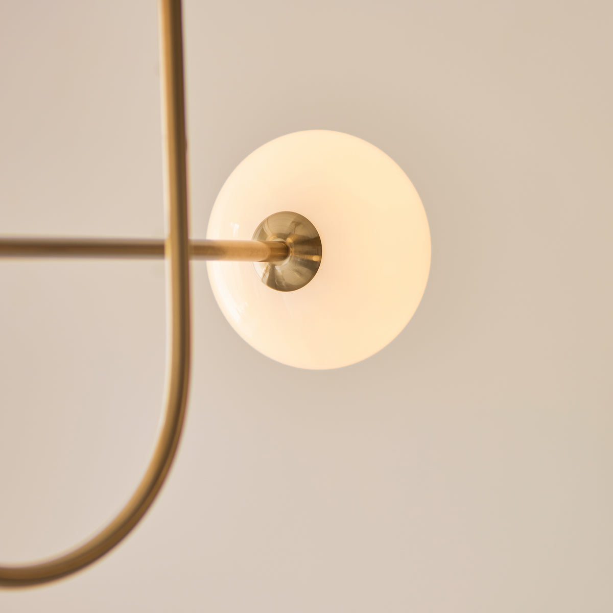 Endon Ottowa 5 Light Pendant - Brushed Aged Brass Plate & Opal Glass