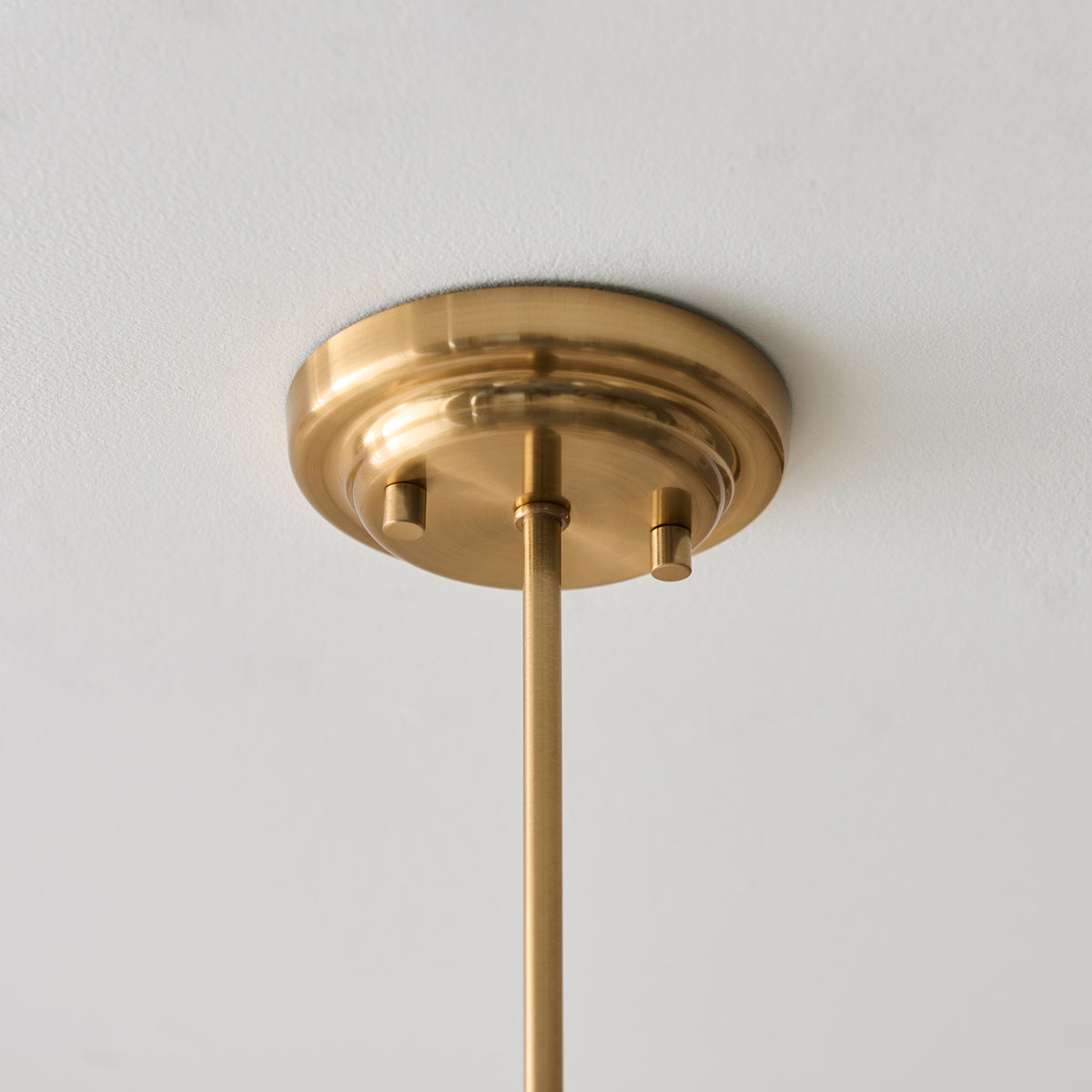 Endon Evora 5 Light Pendant - Brushed Aged Brass Plate & Opal Ribbed Glass