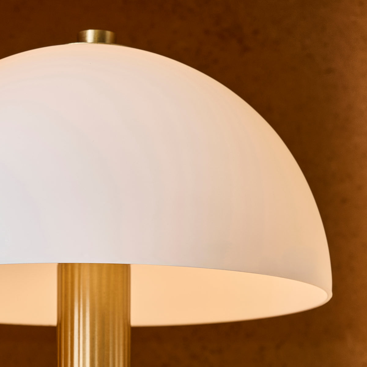 Endon Bridport Rechargeable Table Light - Warm Brass Plate & Matt Opal Glass