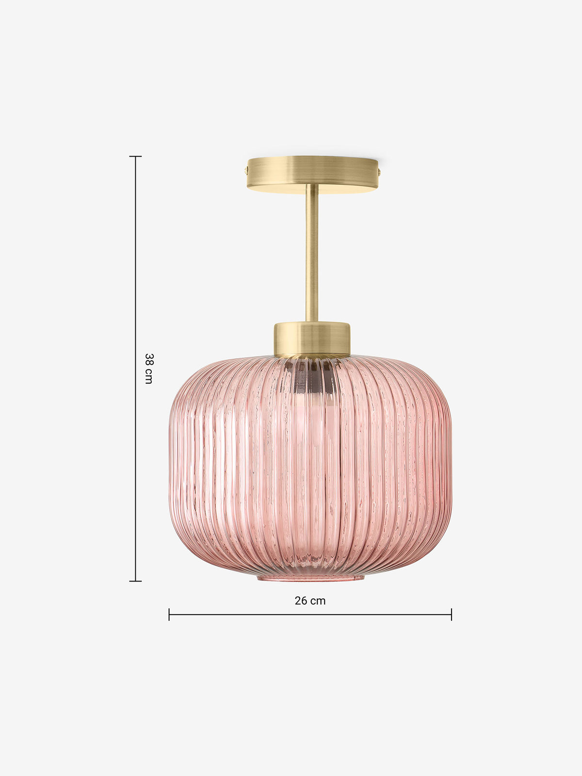 MADE.COM Briz Flush Ceiling Light - Pink