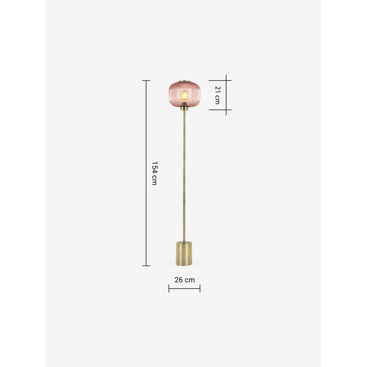 MADE.COM Briz Floor Lamp - Pink
