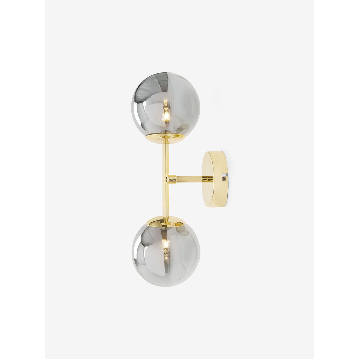 MADE.COM Globe Wall Light - Gold & Smoke Grey