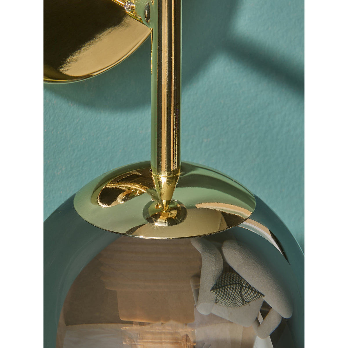 MADE.COM Globe Wall Light - Gold & Smoke Grey