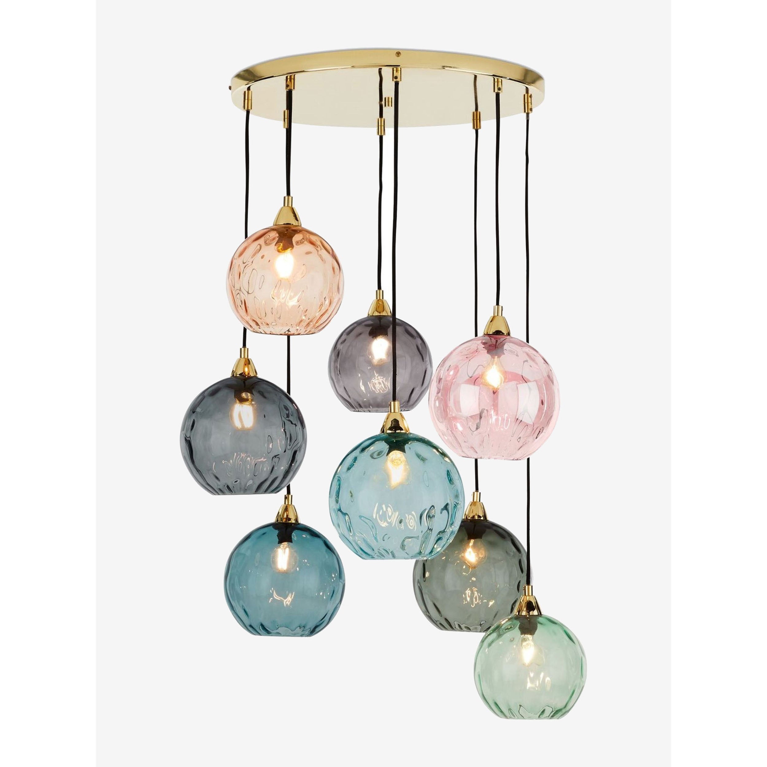 MADE.COM Ilaria 8 Light Cluster Pendant - Blue