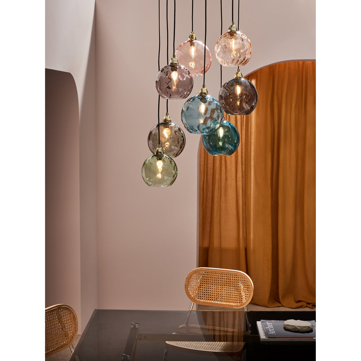MADE.COM Ilaria 8 Light Cluster Pendant - Blue