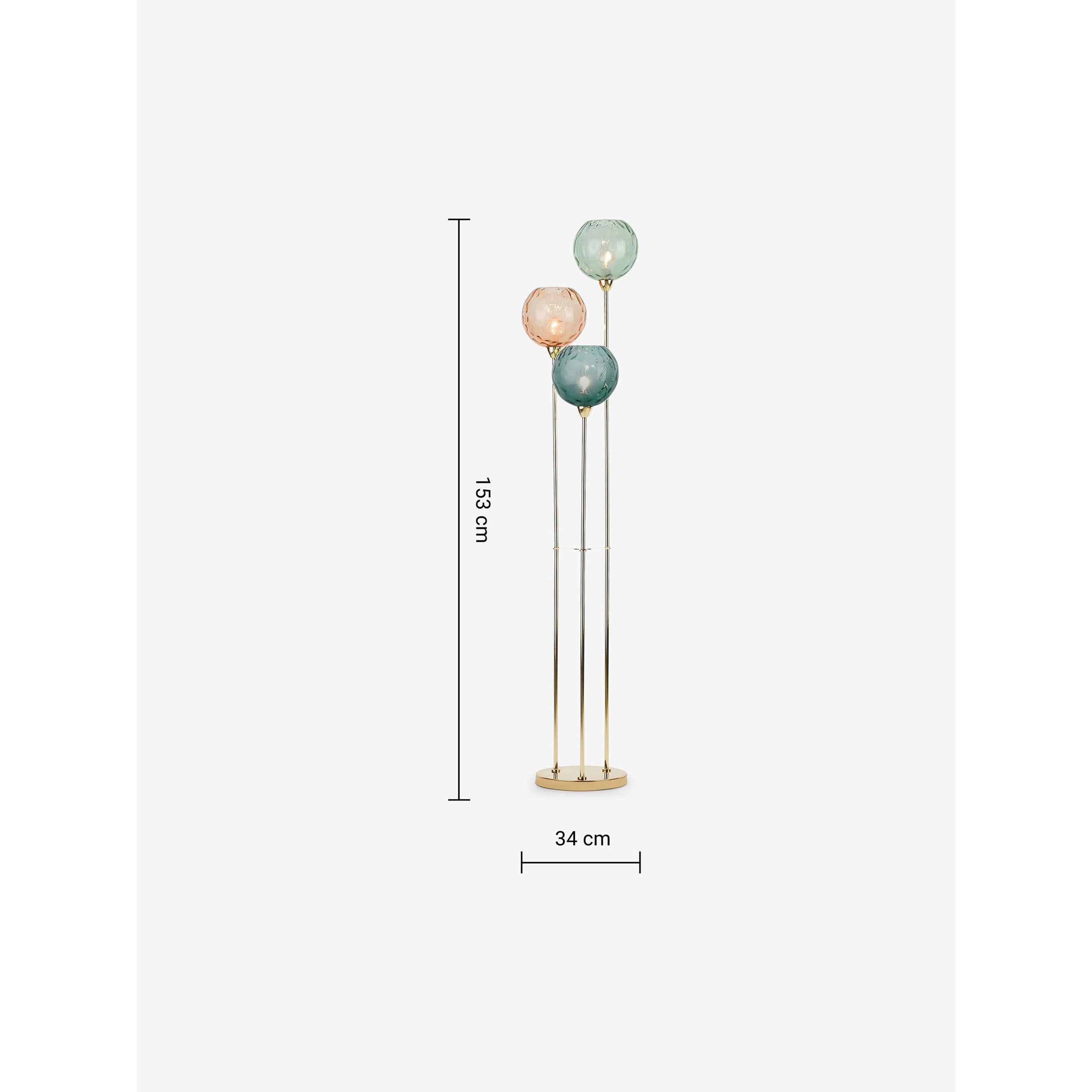 MADE.COM Ilaria Floor Lamp - Blue & Pink