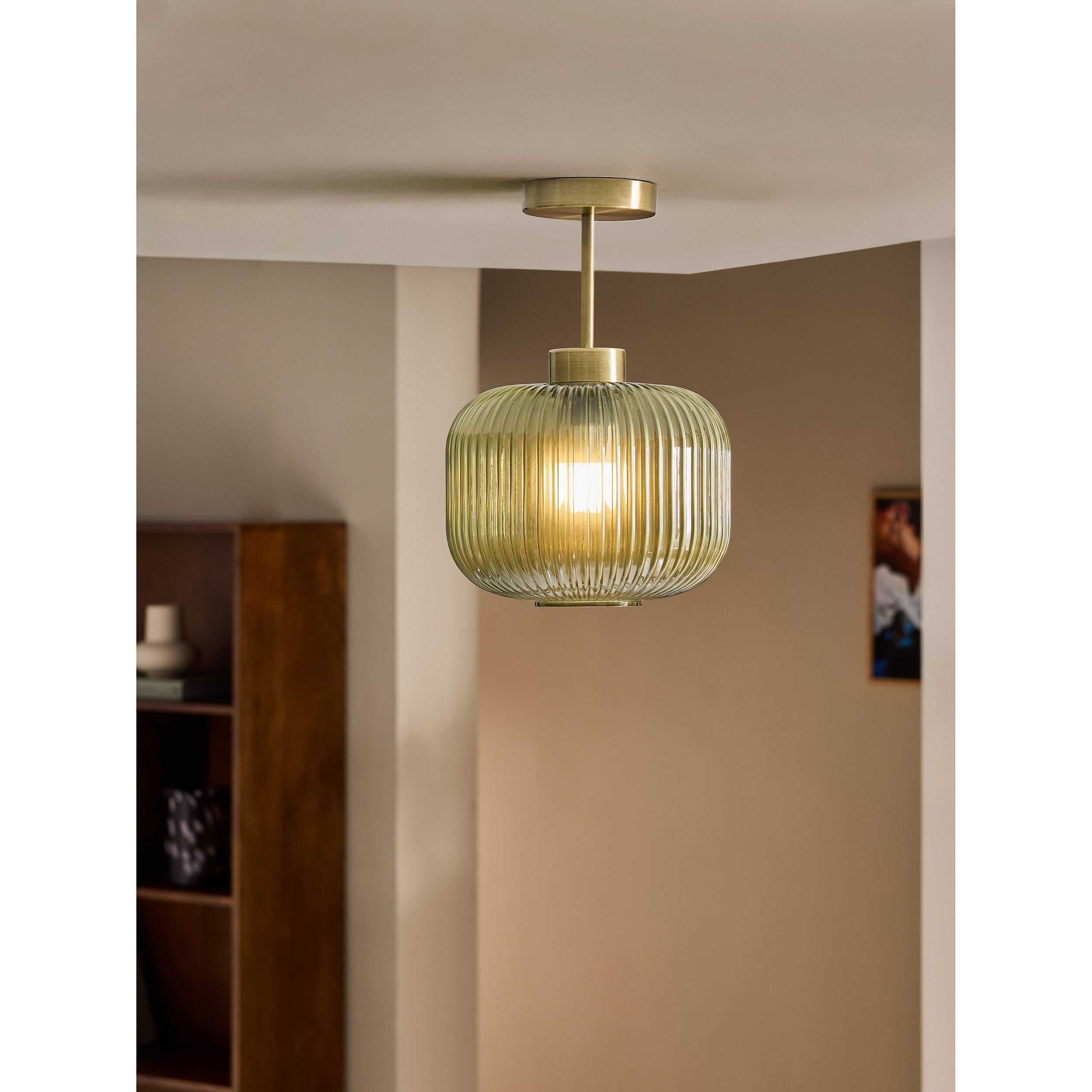 MADE.COM Briz Flush Ceiling Light - Green