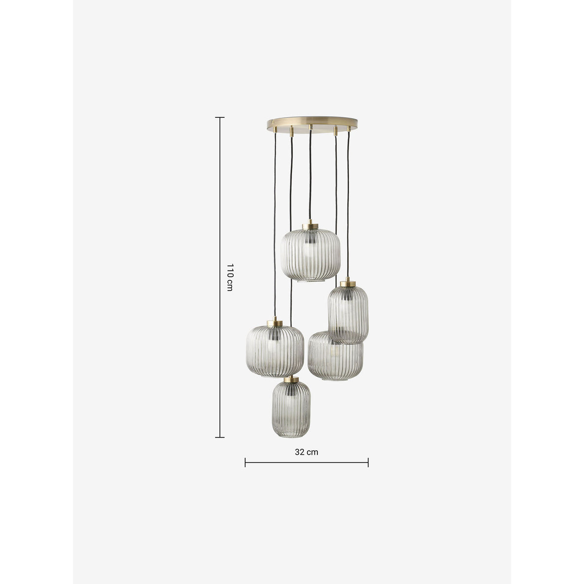 MADE.COM Briz Cluster Ceiling Light - Grey