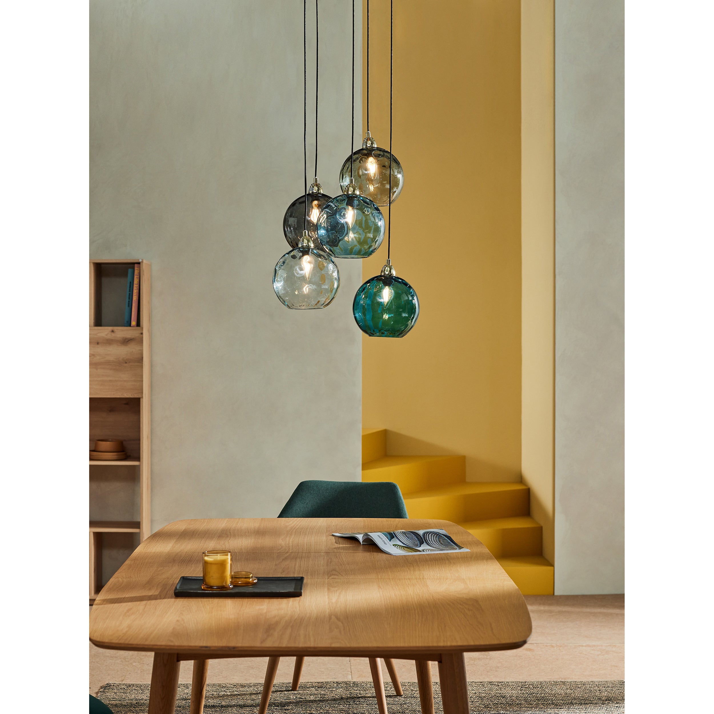 MADE.COM Ilaria 5 Light Cluster Pendant - Blue