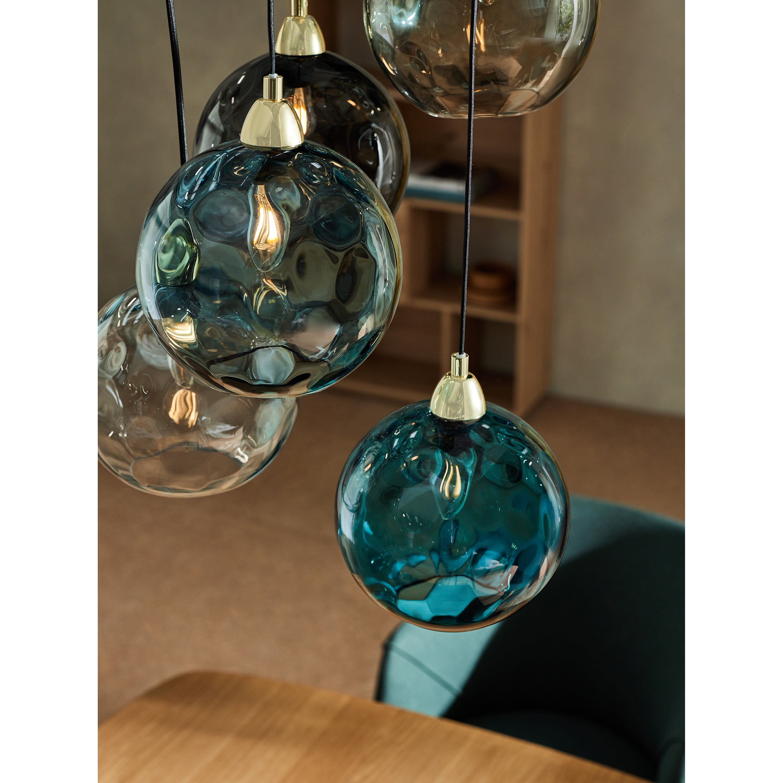 MADE.COM Ilaria 5 Light Cluster Pendant - Blue