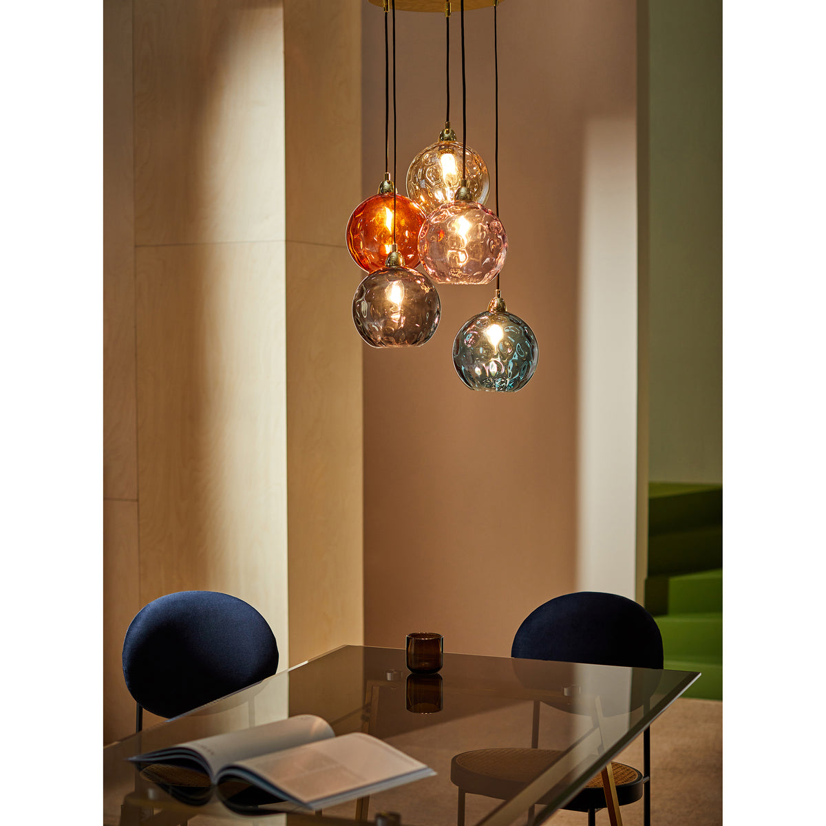 MADE.COM Ilaria 5 Light Cluster Pendant - Red Multi