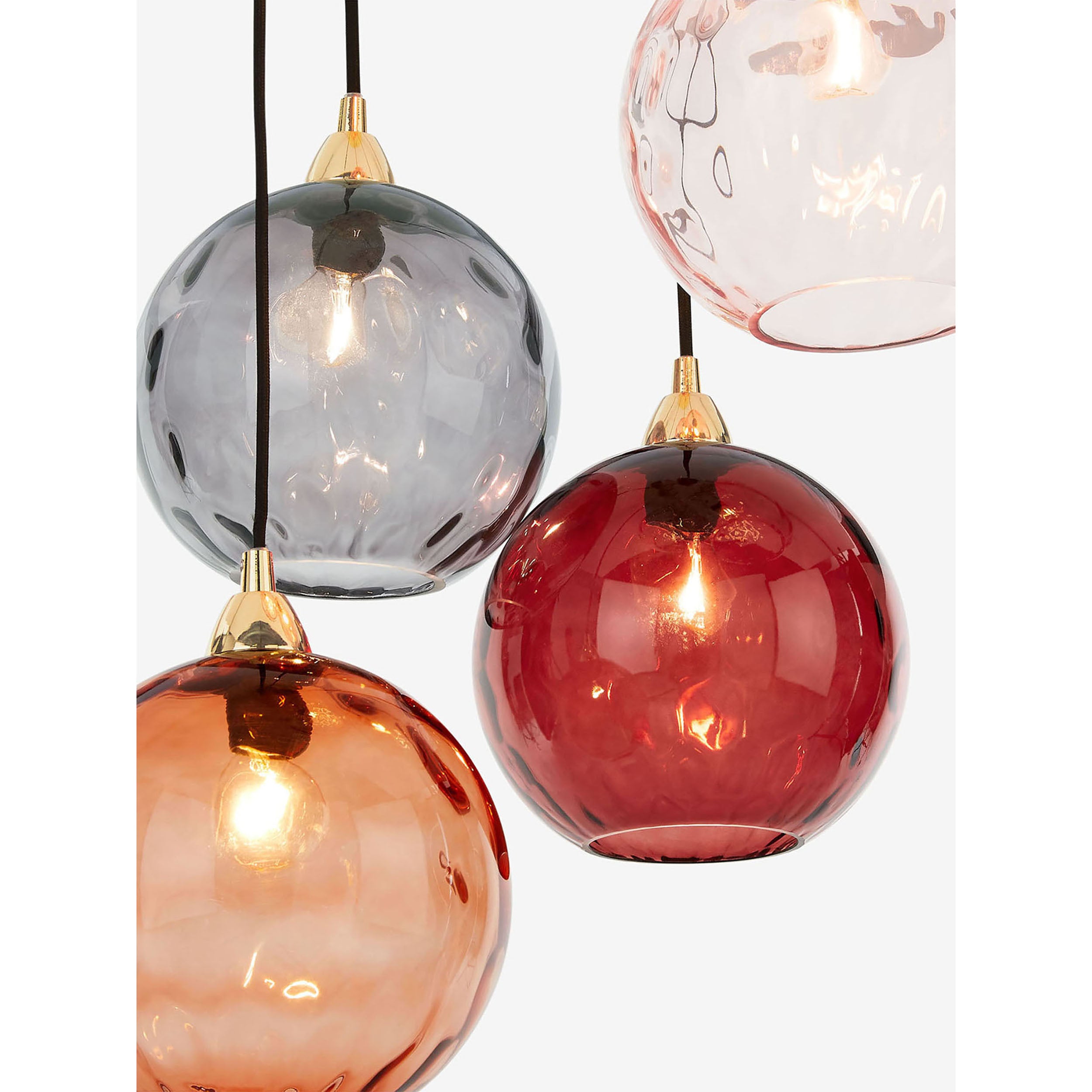 MADE.COM Ilaria 5 Light Cluster Pendant - Pink Multi