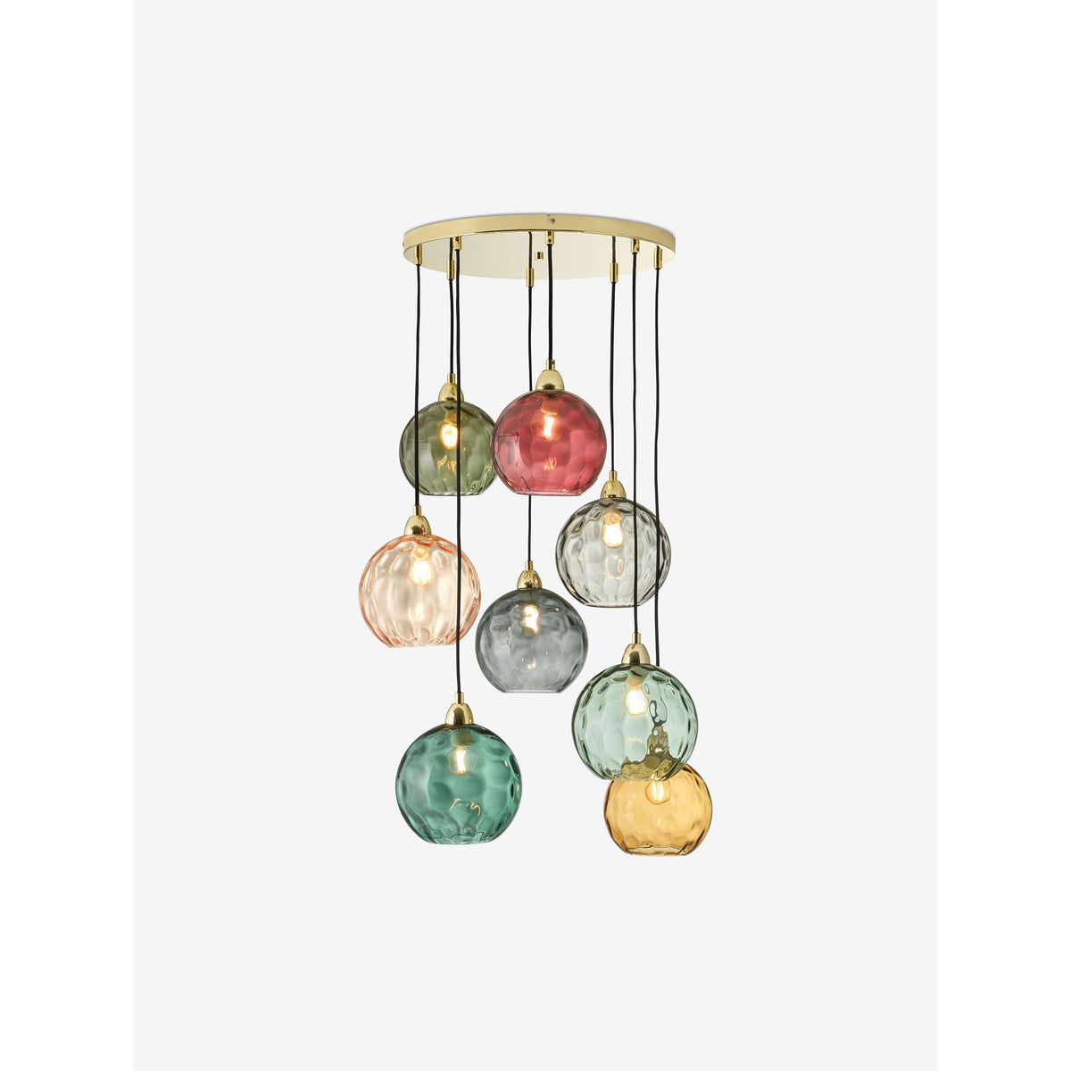MADE.COM Ilaria 8 Light Cluster Pendant - Green