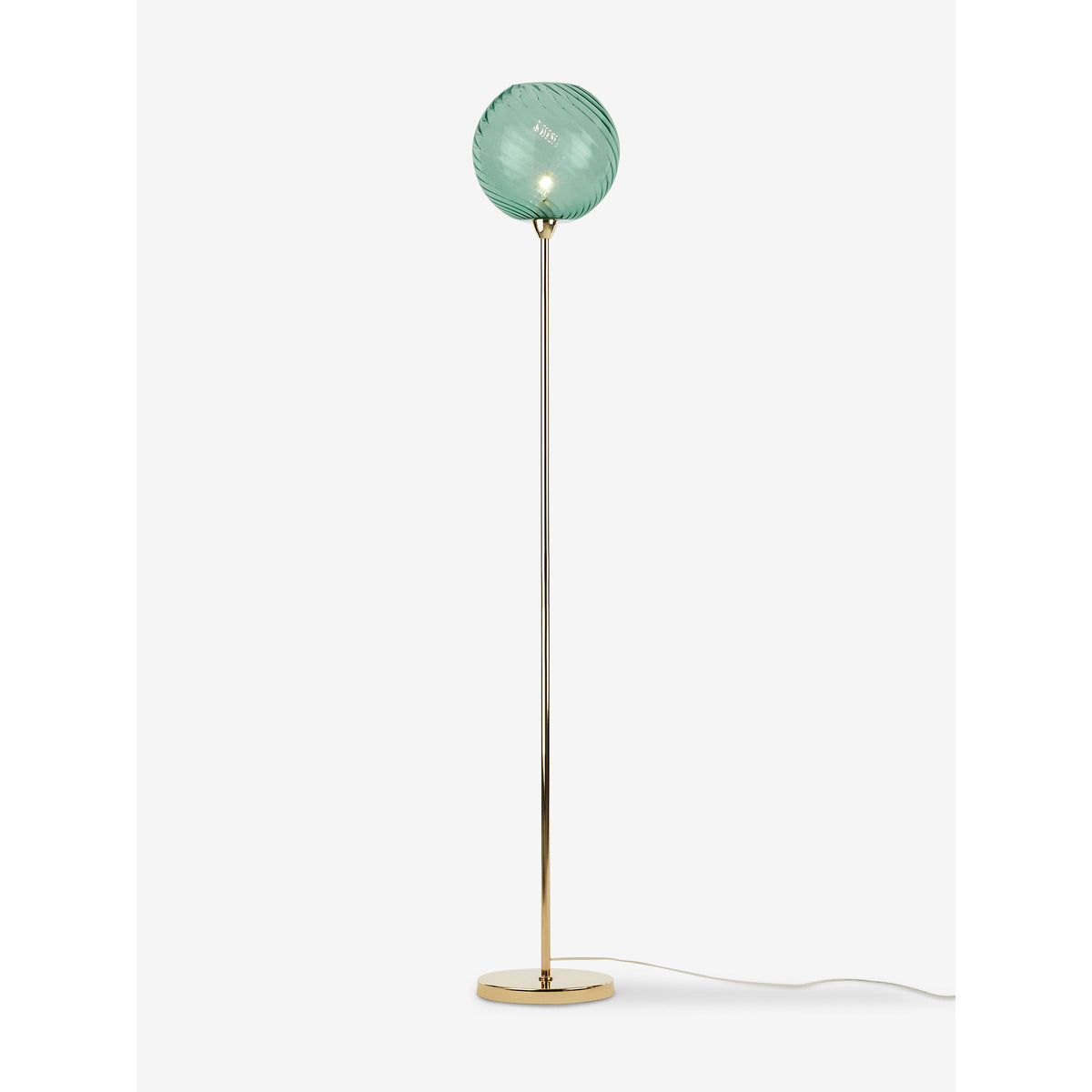 MADE.COM Ilaria Floor Lamp - Blue & Brass