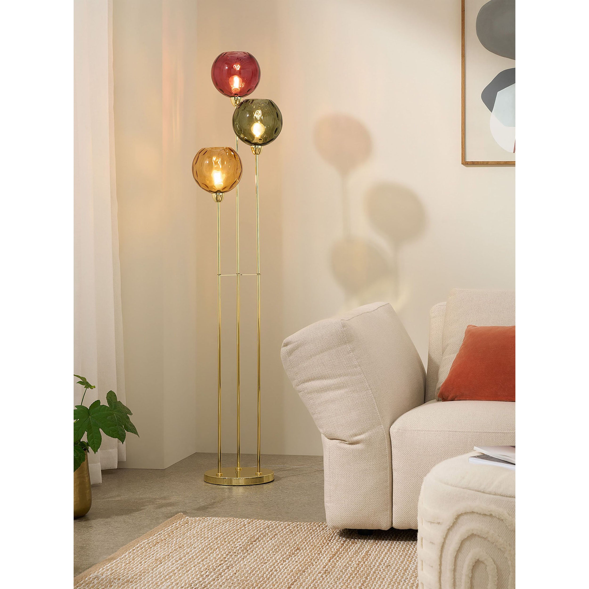 MADE.COM Ilaria Floor Lamp - Green & Red