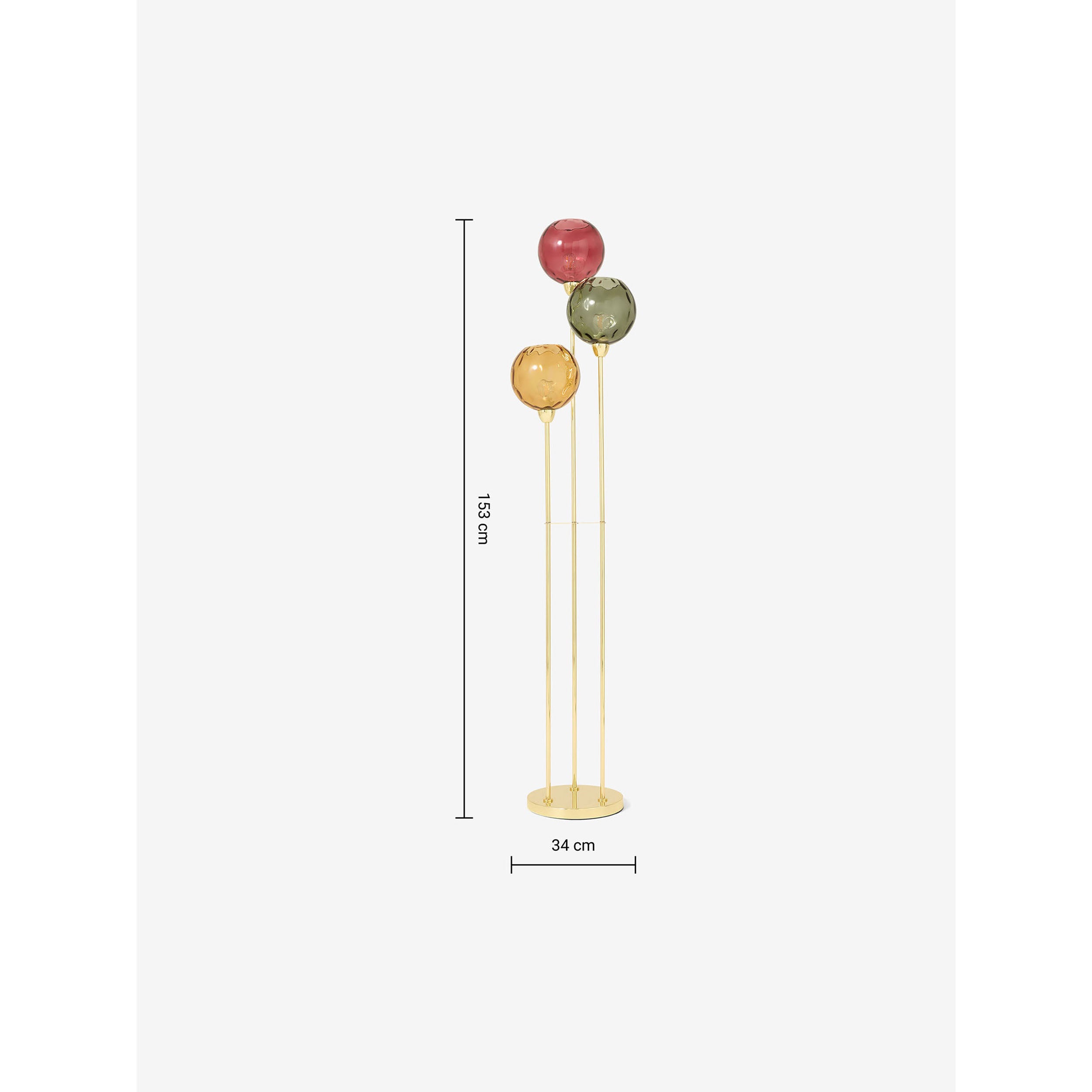 MADE.COM Ilaria Floor Lamp - Green & Red
