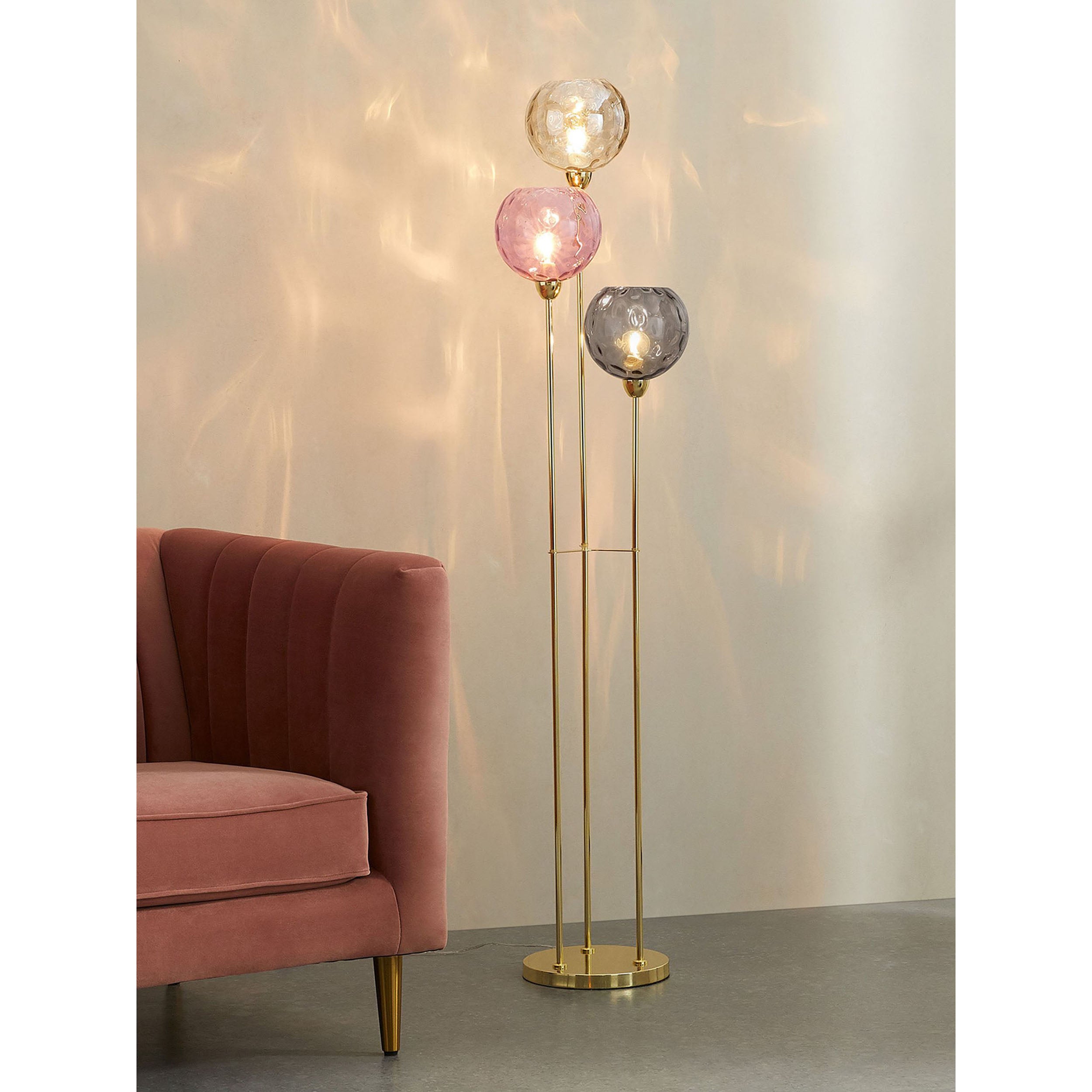 MADE.COM Ilaria Floor Lamp - Light Pink