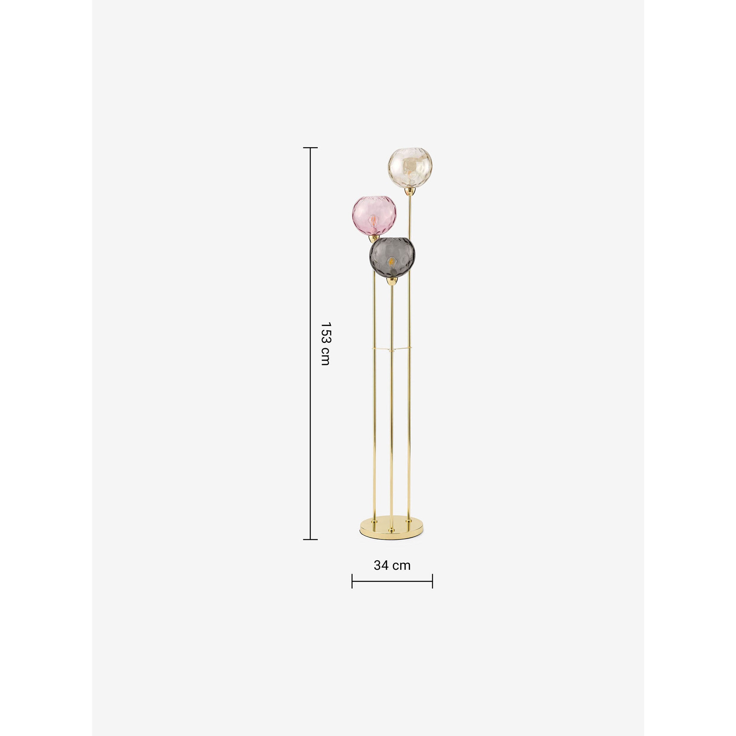 MADE.COM Ilaria Floor Lamp - Light Pink