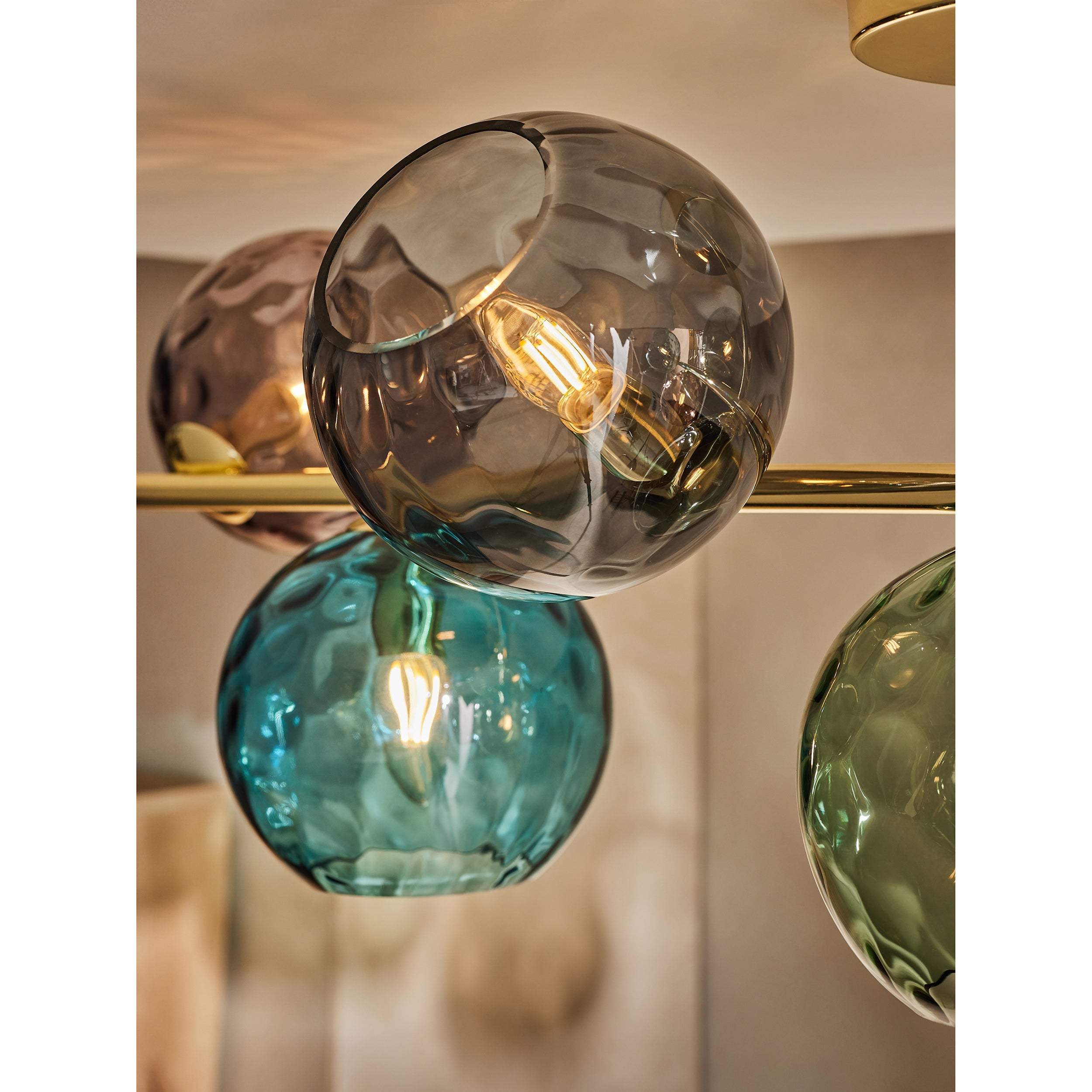MADE.COM Ilaria 7 Light Large Flush Ceiling Light - Brass