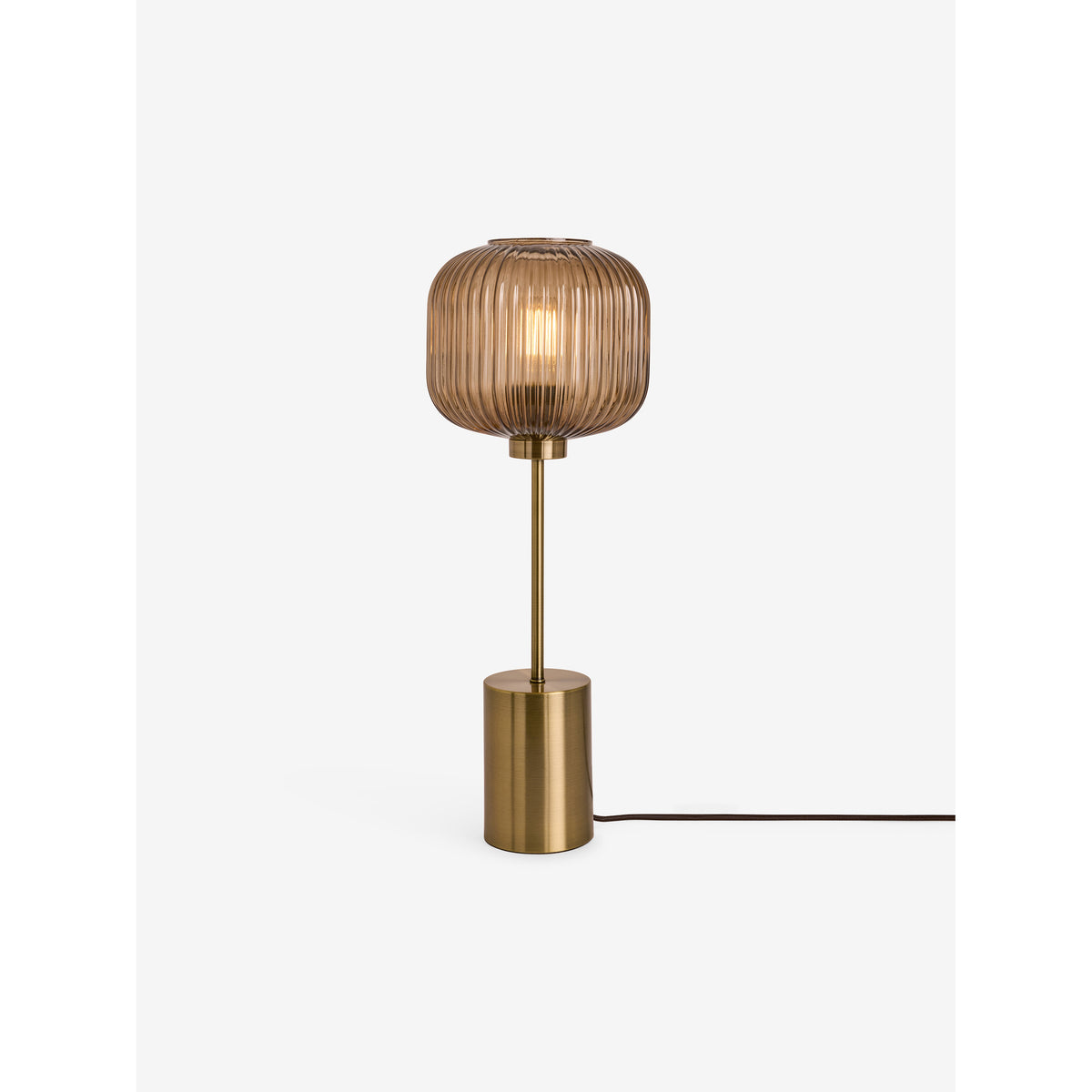 MADE.COM Briz Large Table Lamp - Amber Brown