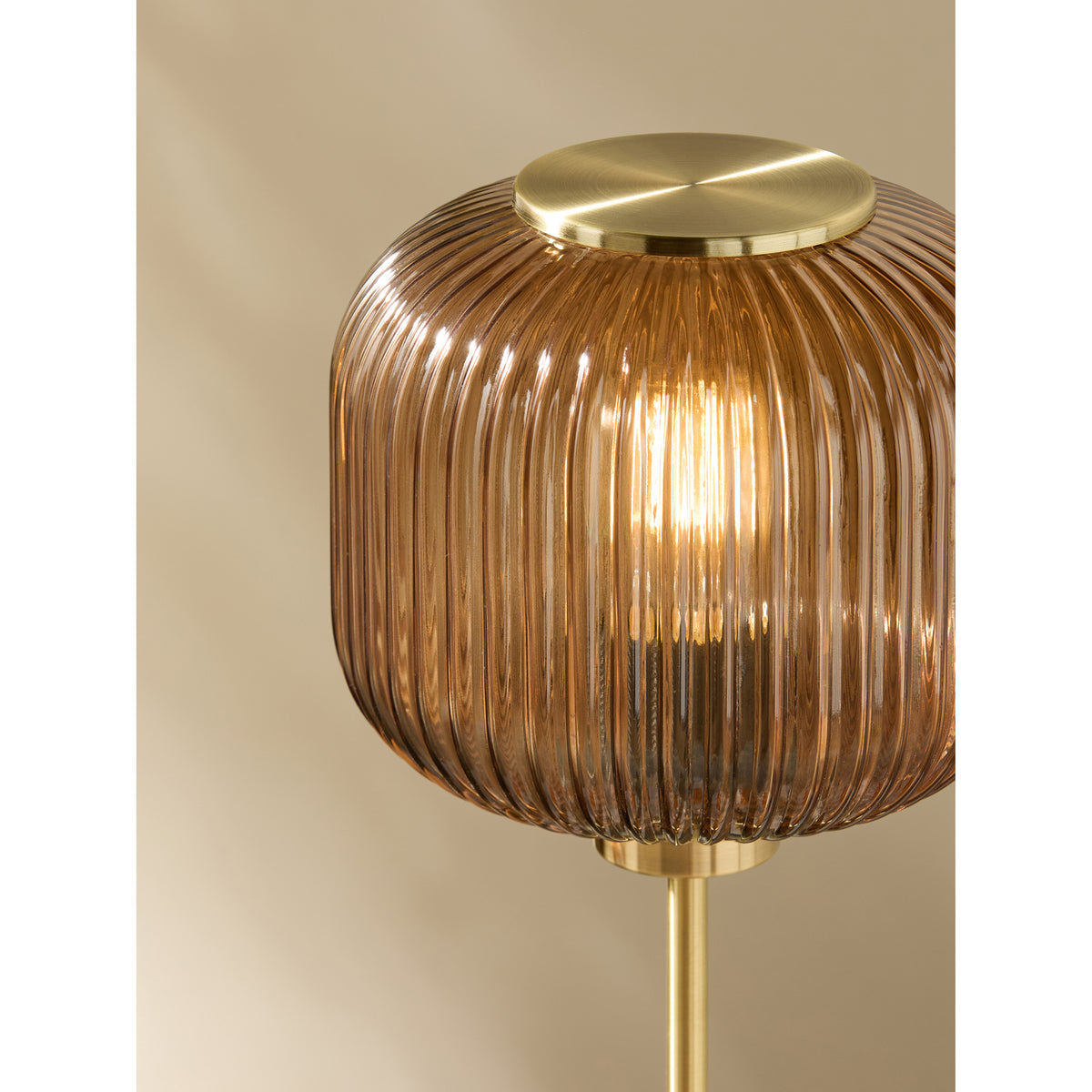 MADE.COM Briz Large Table Lamp - Amber Brown