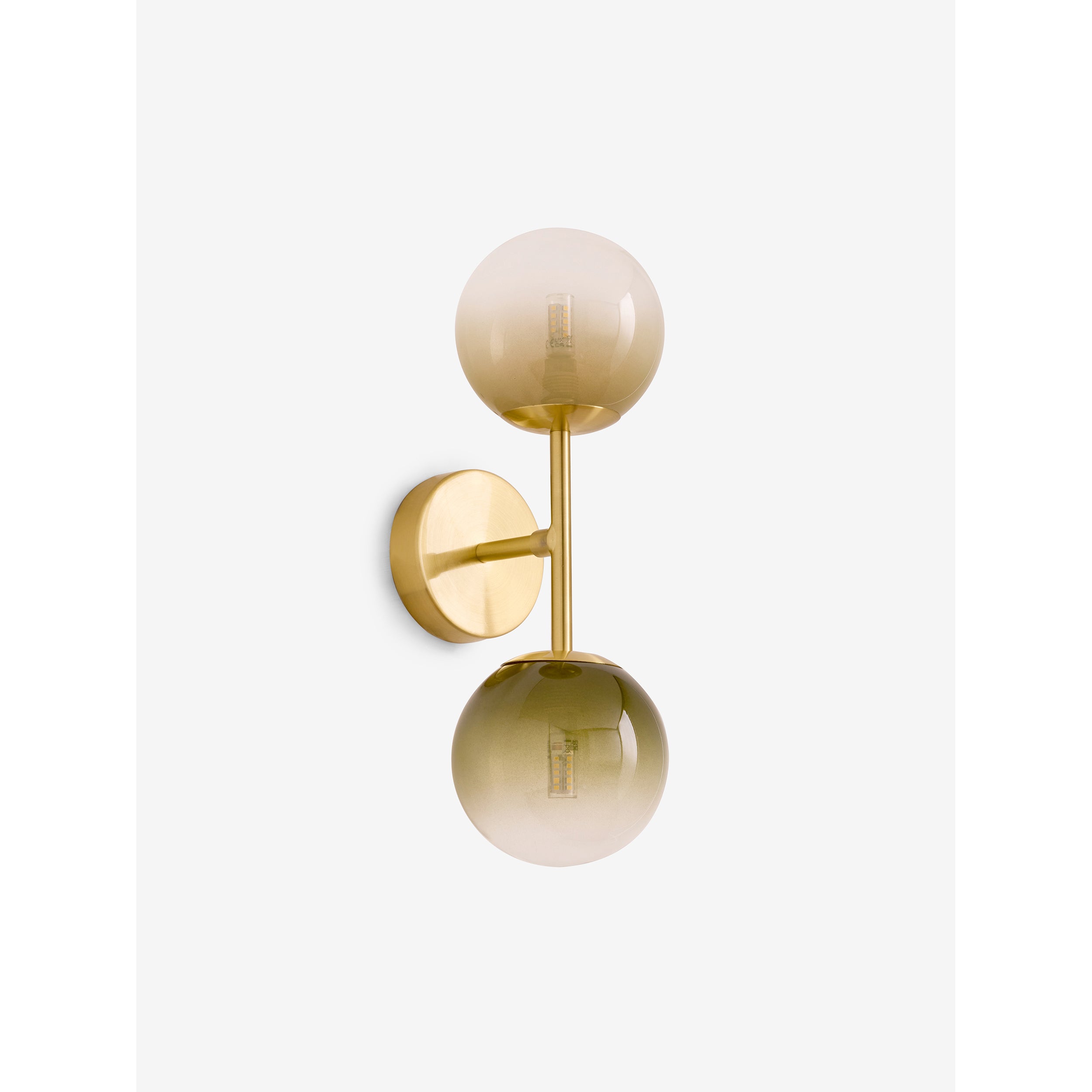 MADE.COM Globe Wall Light - Brass & Green Ombre