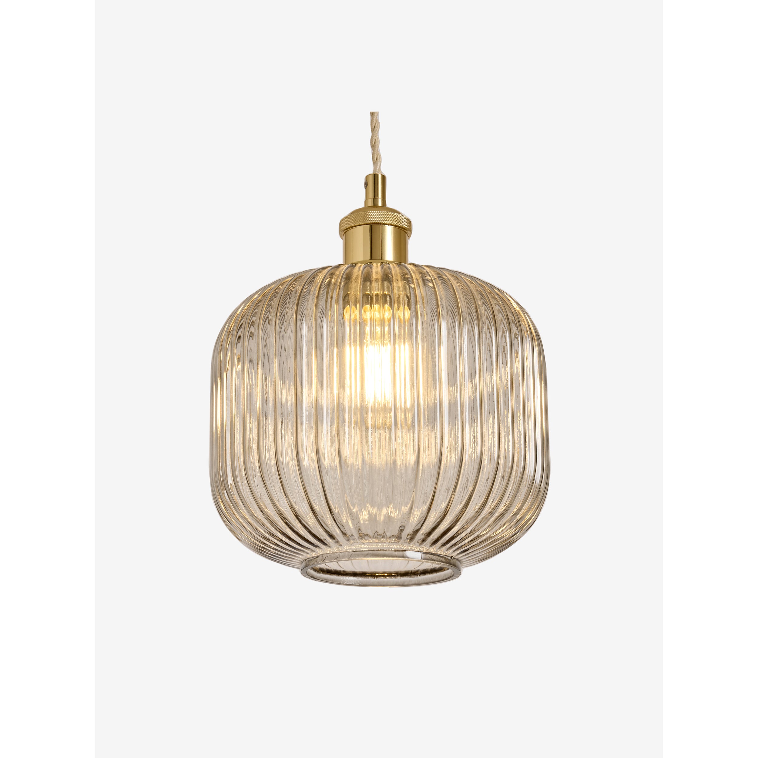 MADE.COM Briz Glass Easy Fit Shade - Grey