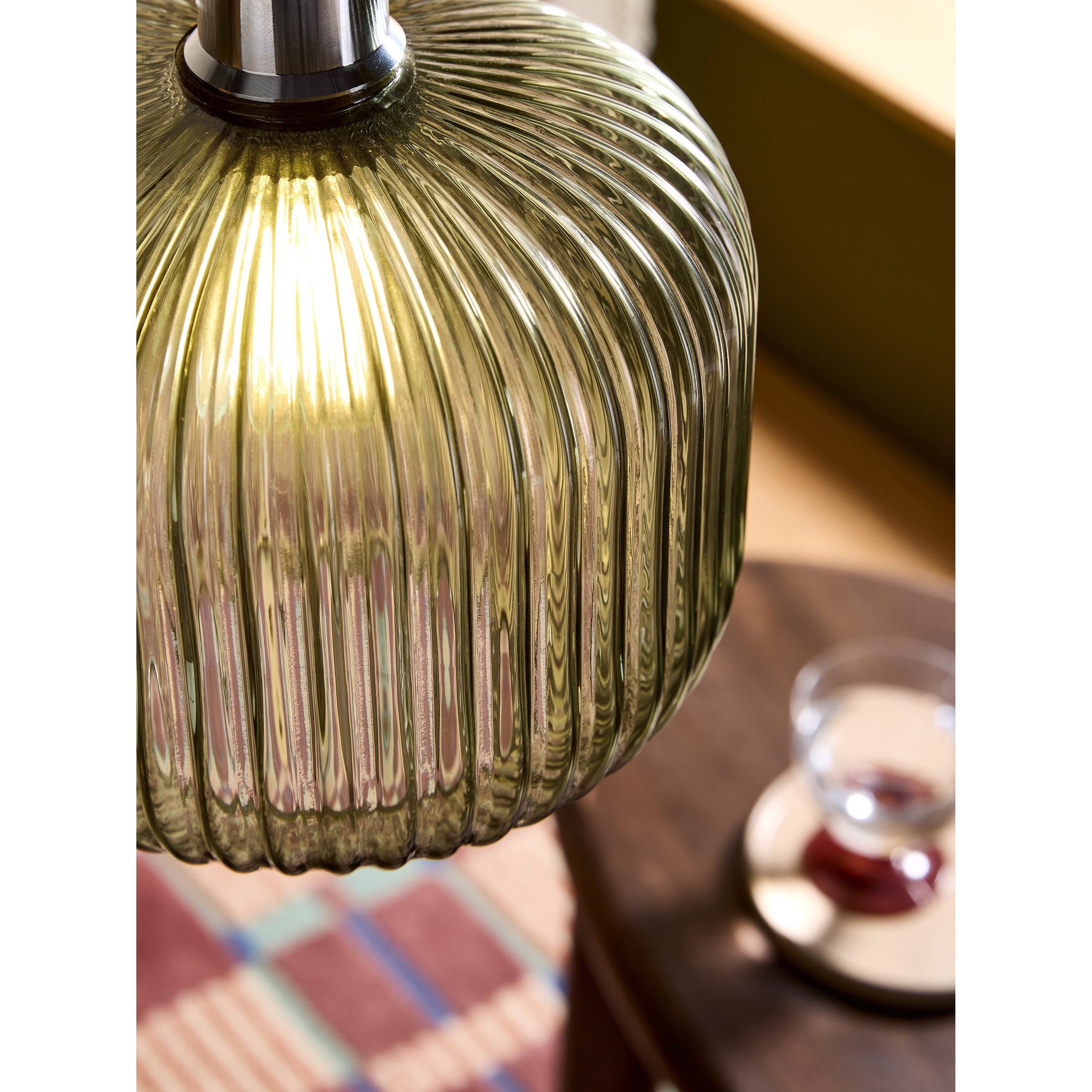 MADE.COM Briz Glass Easy Fit Shade - Green