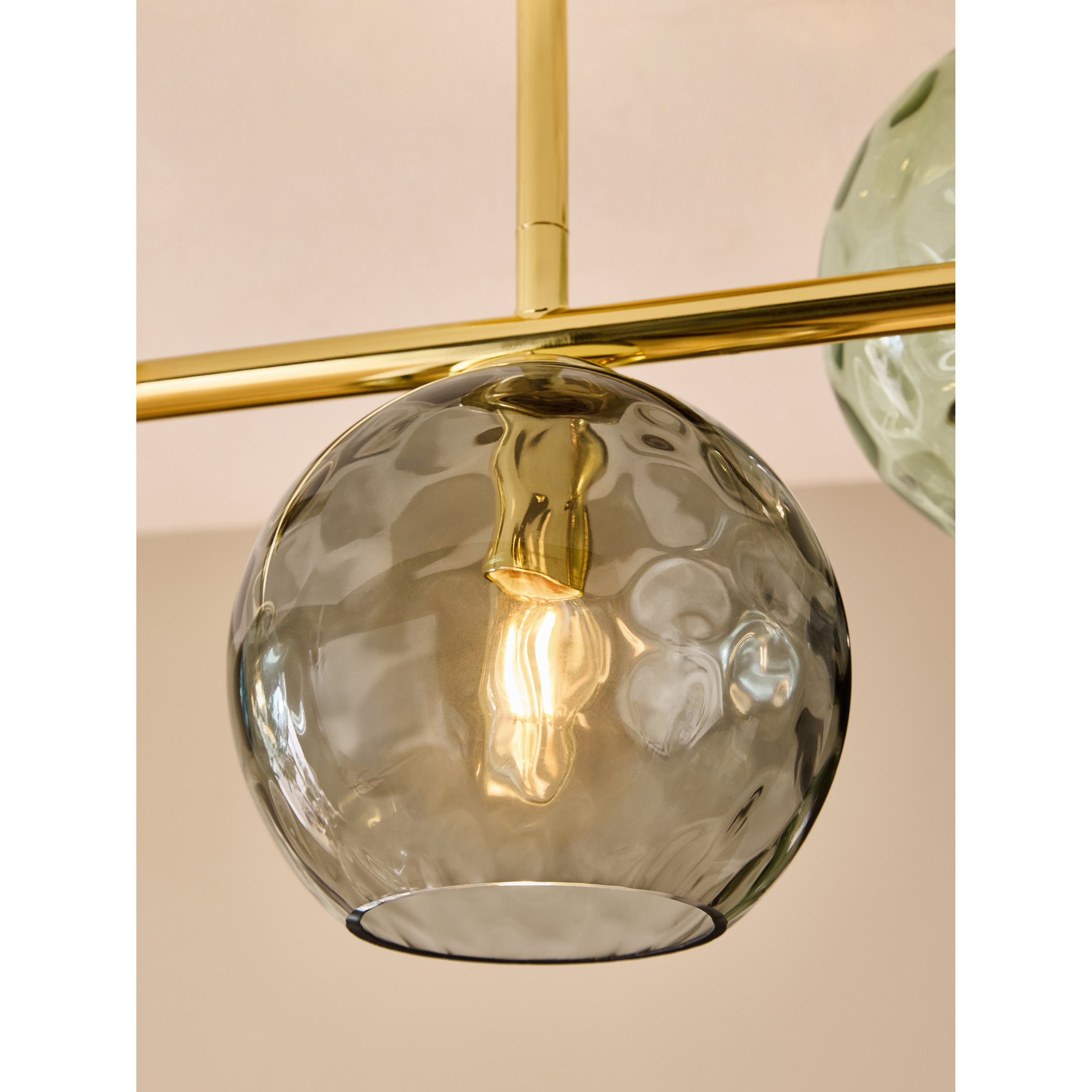 MADE.COM Ilaria 5 Light Flush Ceiling Light - Brass