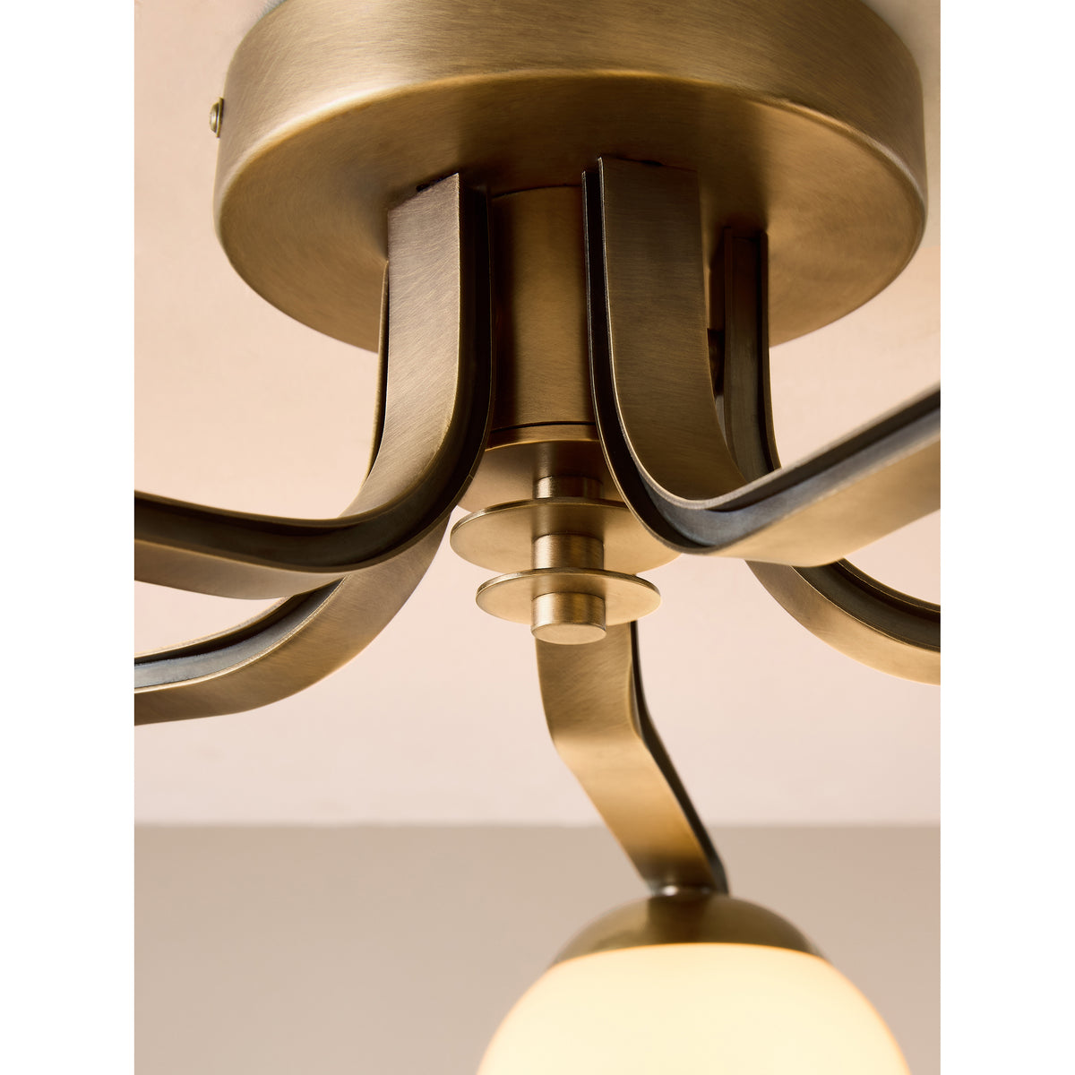 MADE.COM Palla 5 Light Flush Ceiling Light - Brass