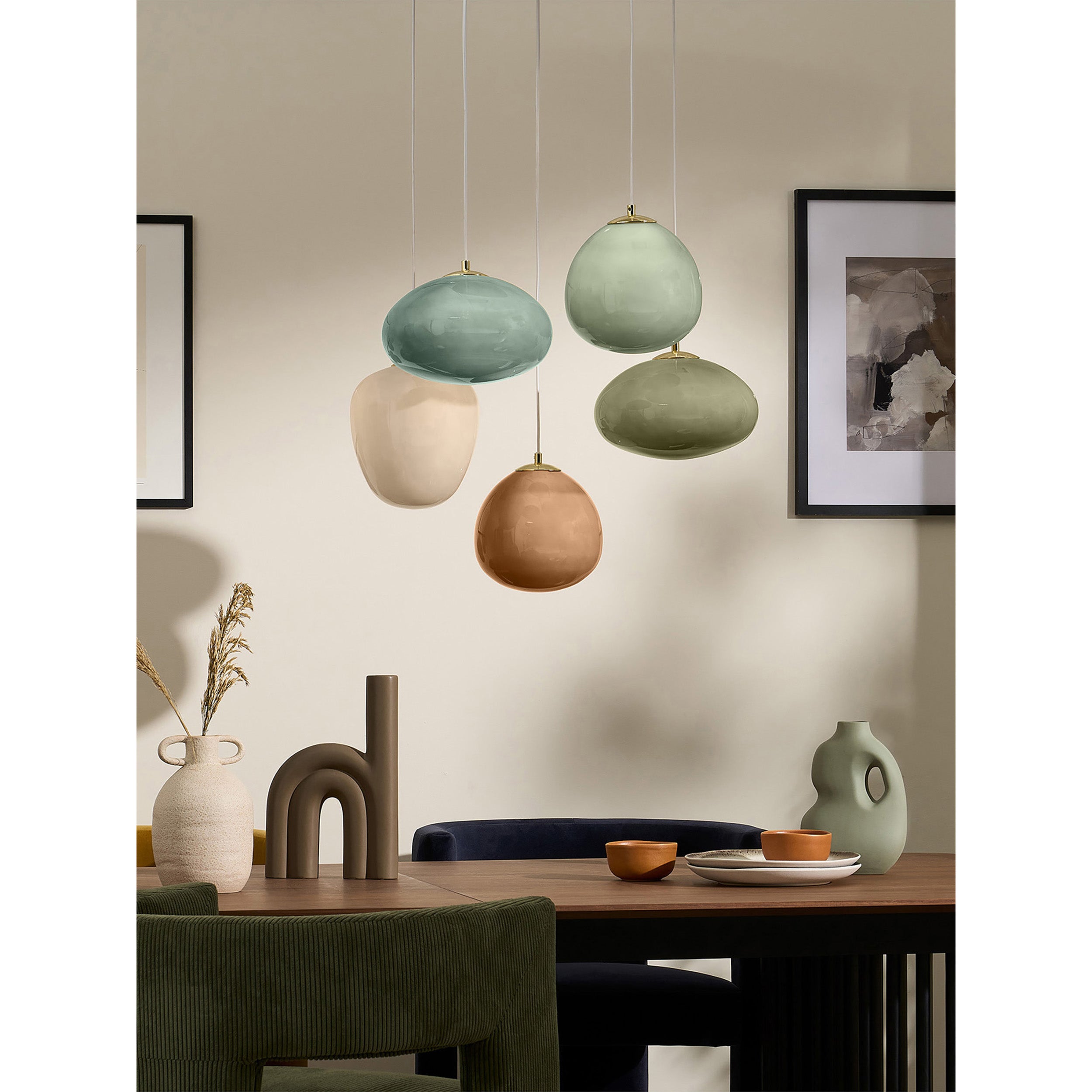 MADE.COM Adrianne Diner Cluster Ceiling Light - Green