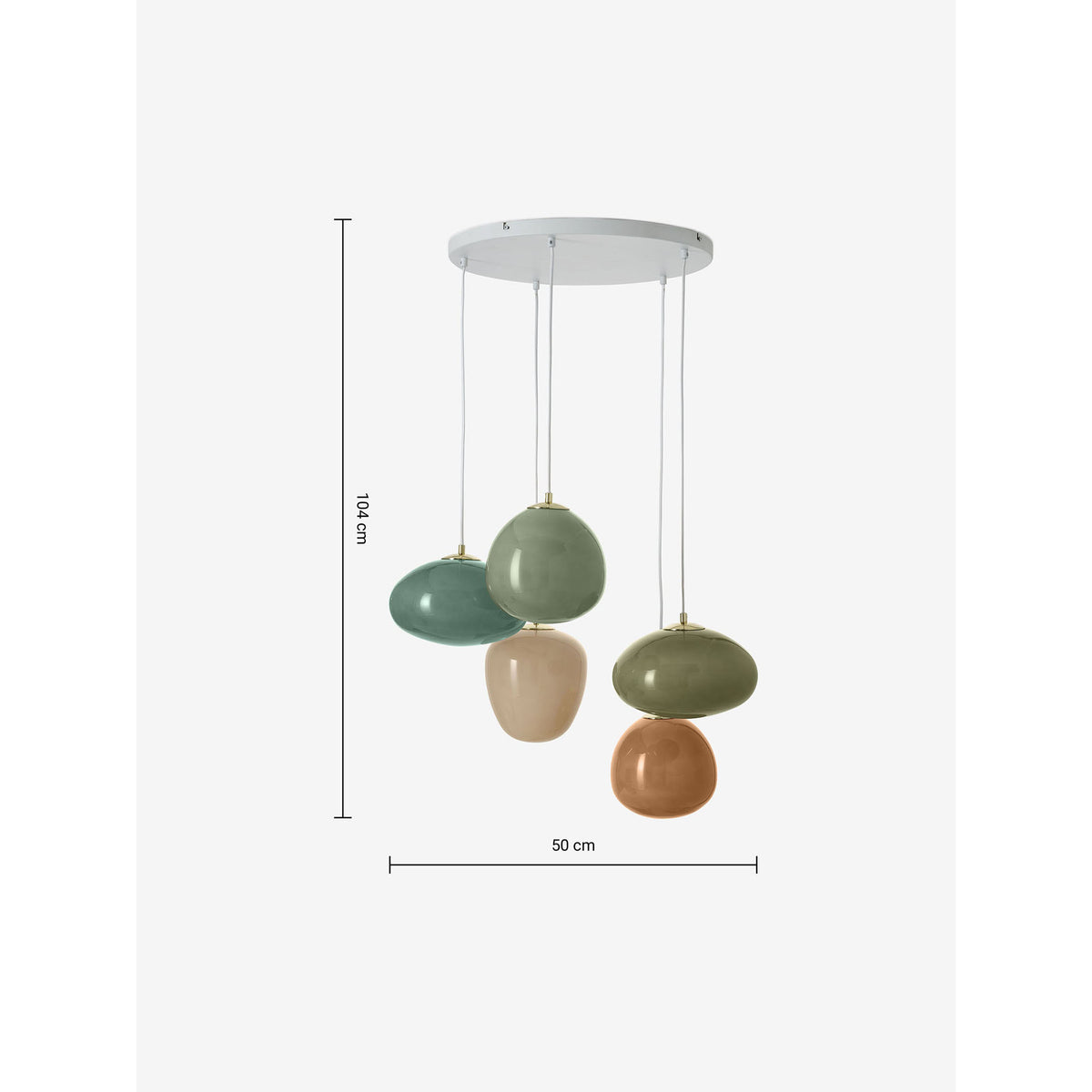 MADE.COM Adrianne Diner Cluster Ceiling Light - Green