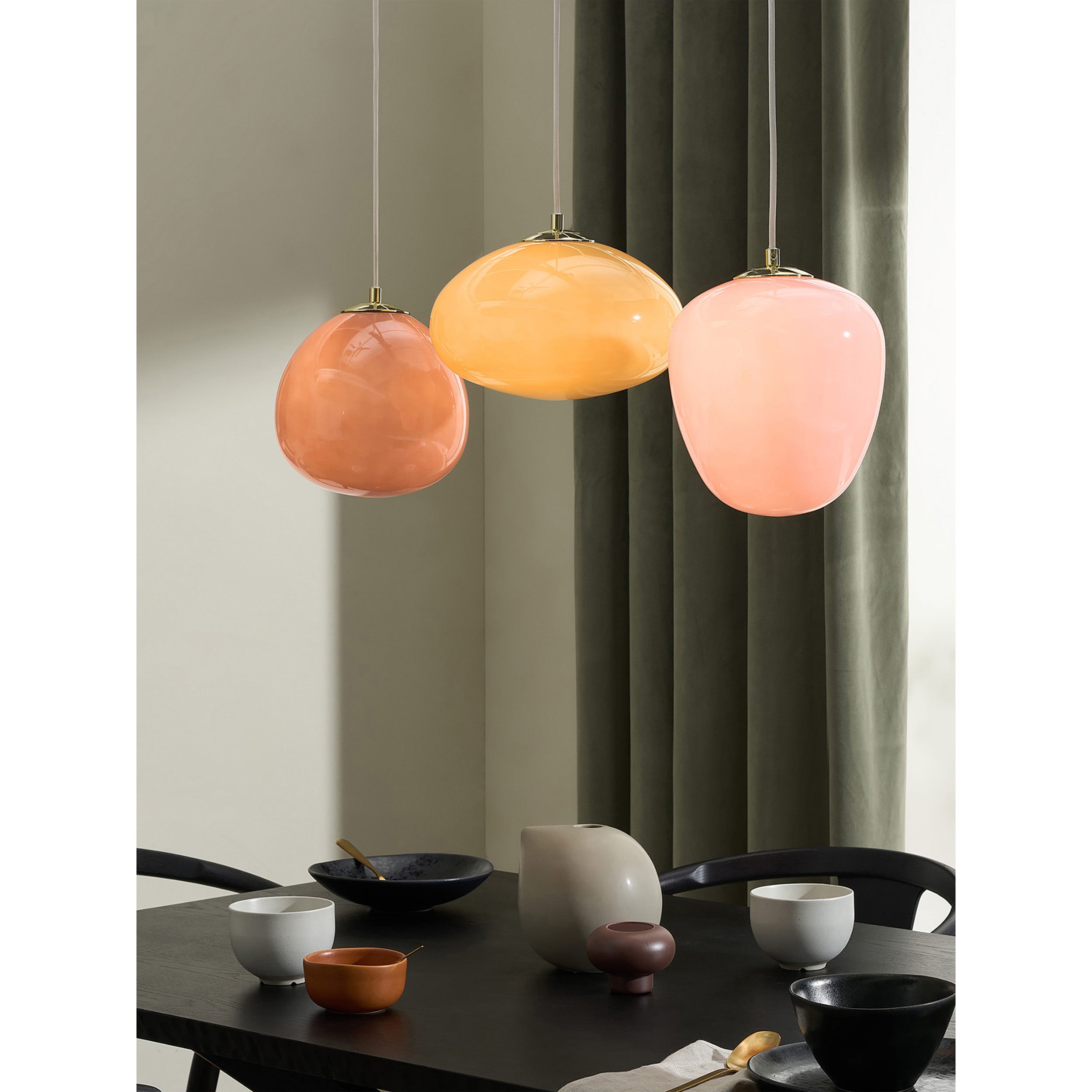 MADE.COM Adrianne Linear Pendant - Pink