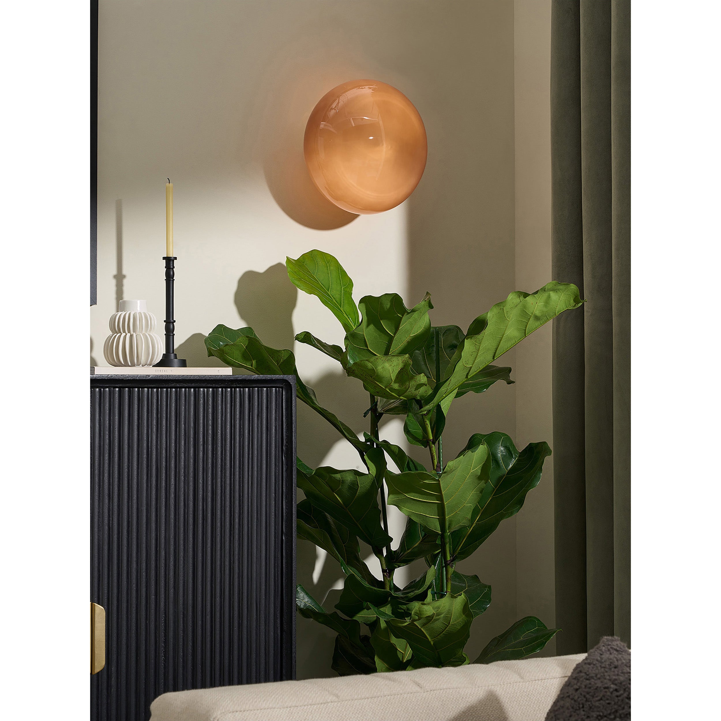 MADE.COM Adrianne Glass Wall Light - Pink