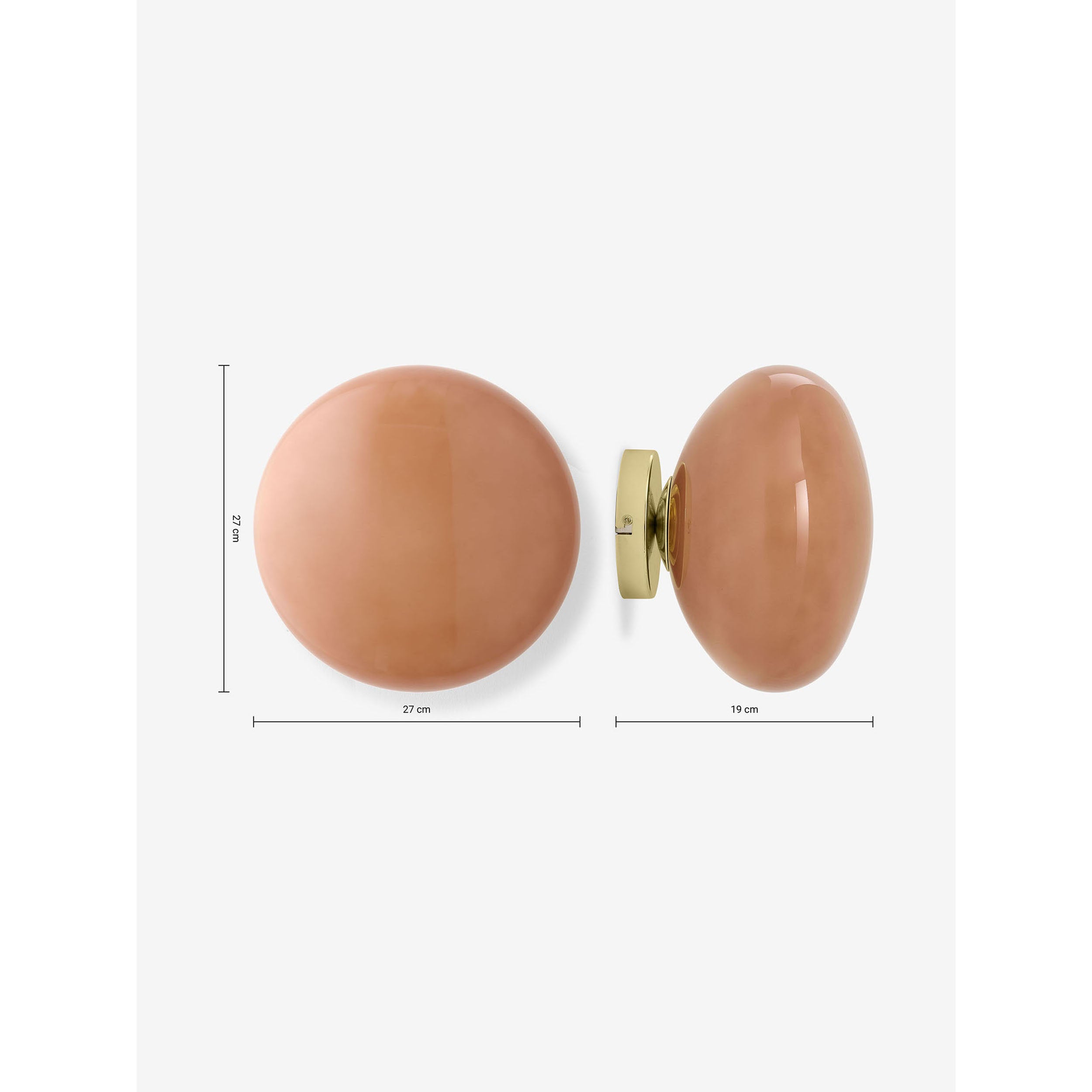 MADE.COM Adrianne Glass Wall Light - Pink