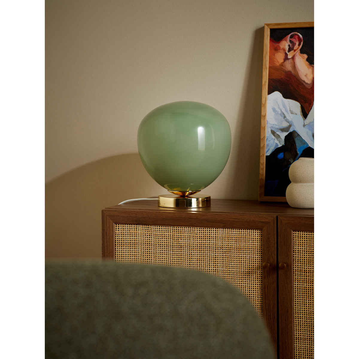 MADE.COM Adrianne Table Lamp - Green