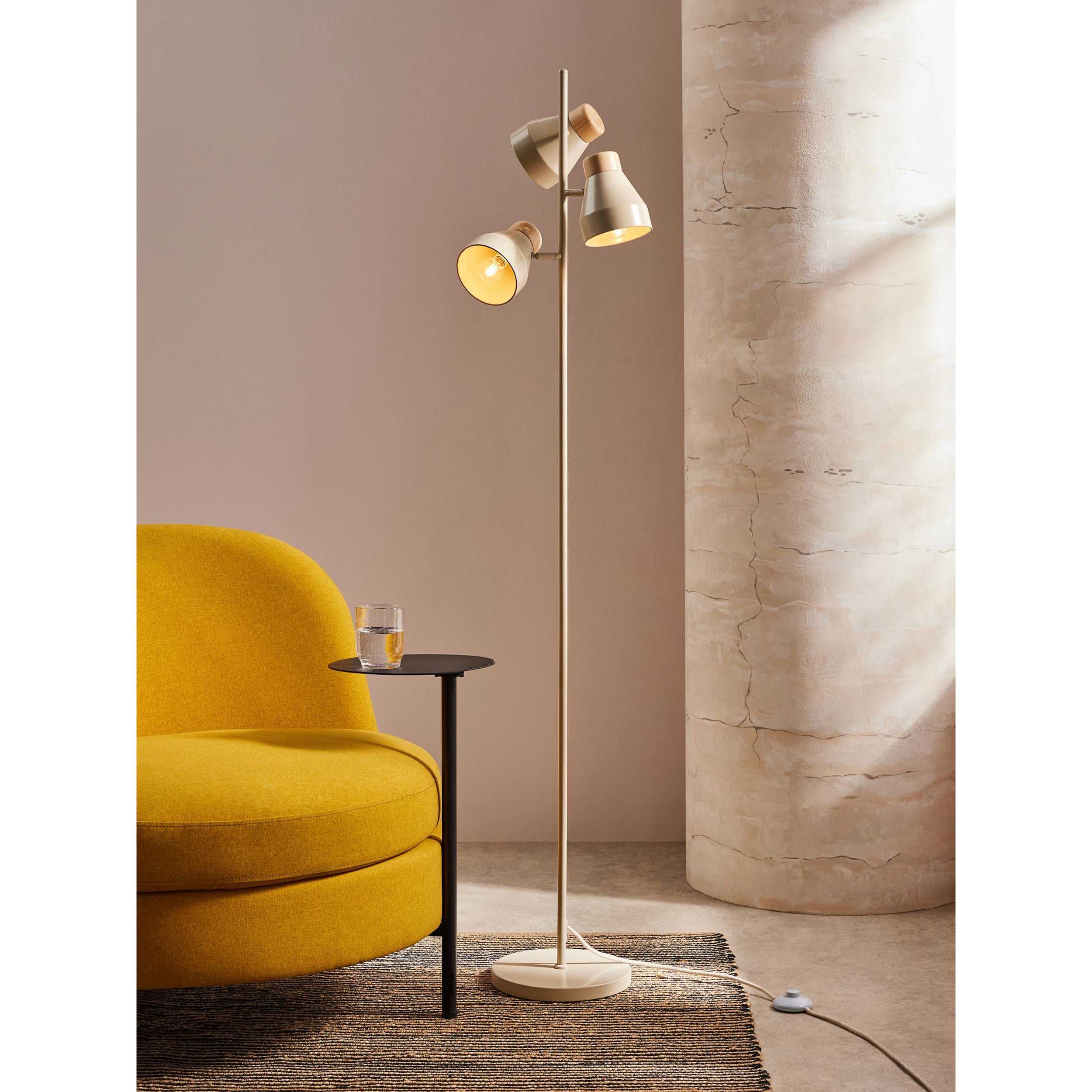 MADE.COM Albert Floor Lamp - Cream