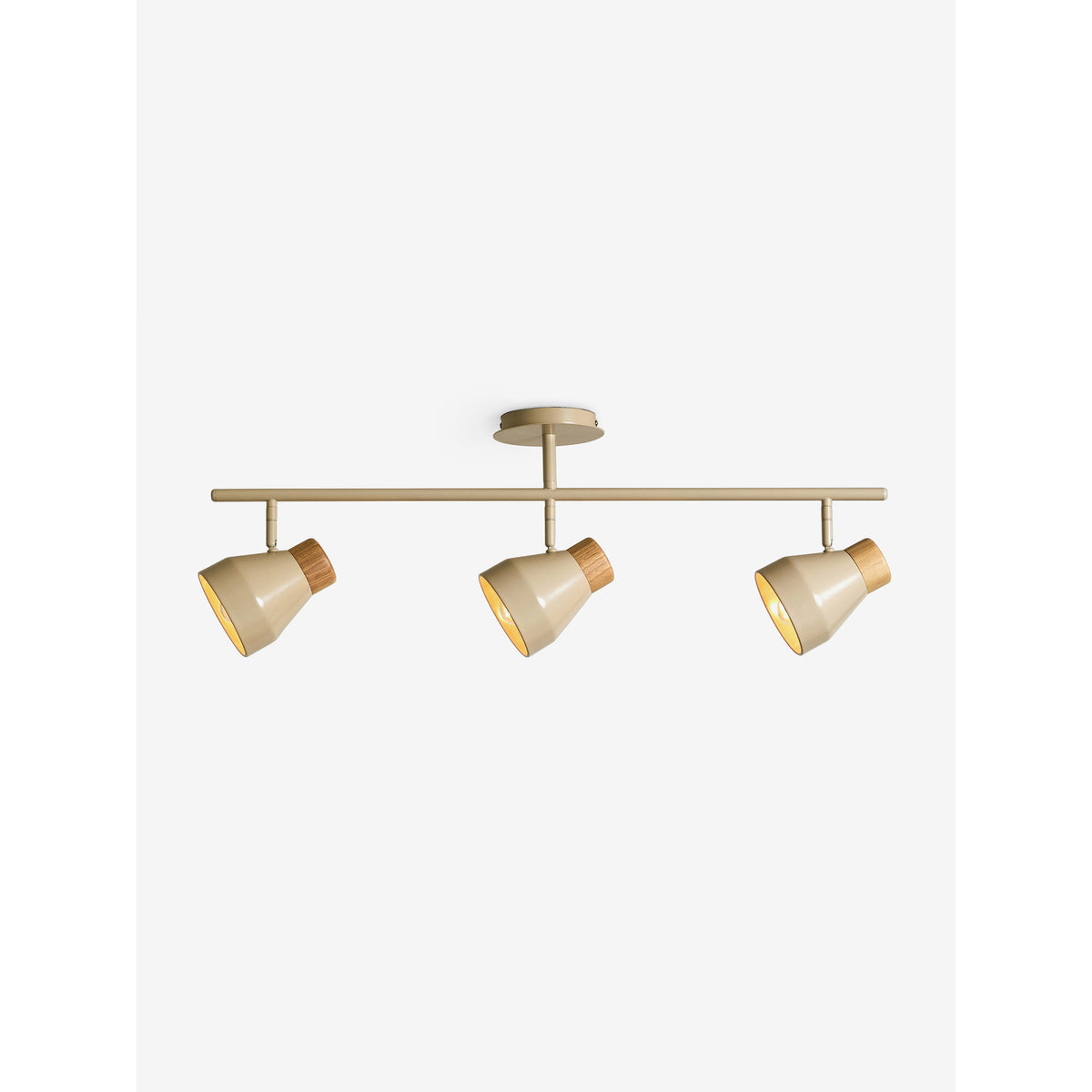 MADE.COM Albert 3 Light Linear Pendant - Cream