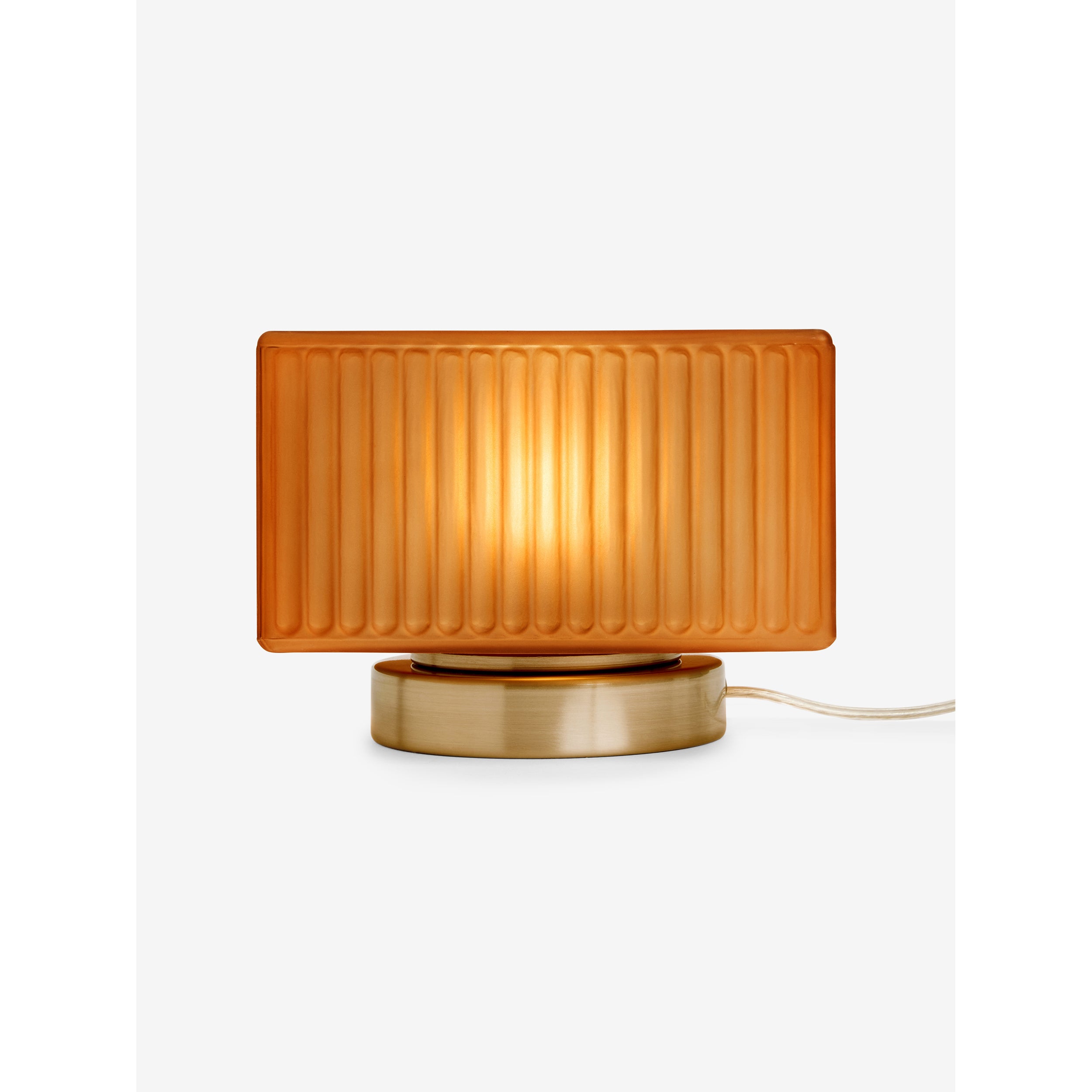 MADE.COM Alma Table Lamp - Amber Brown & Silver