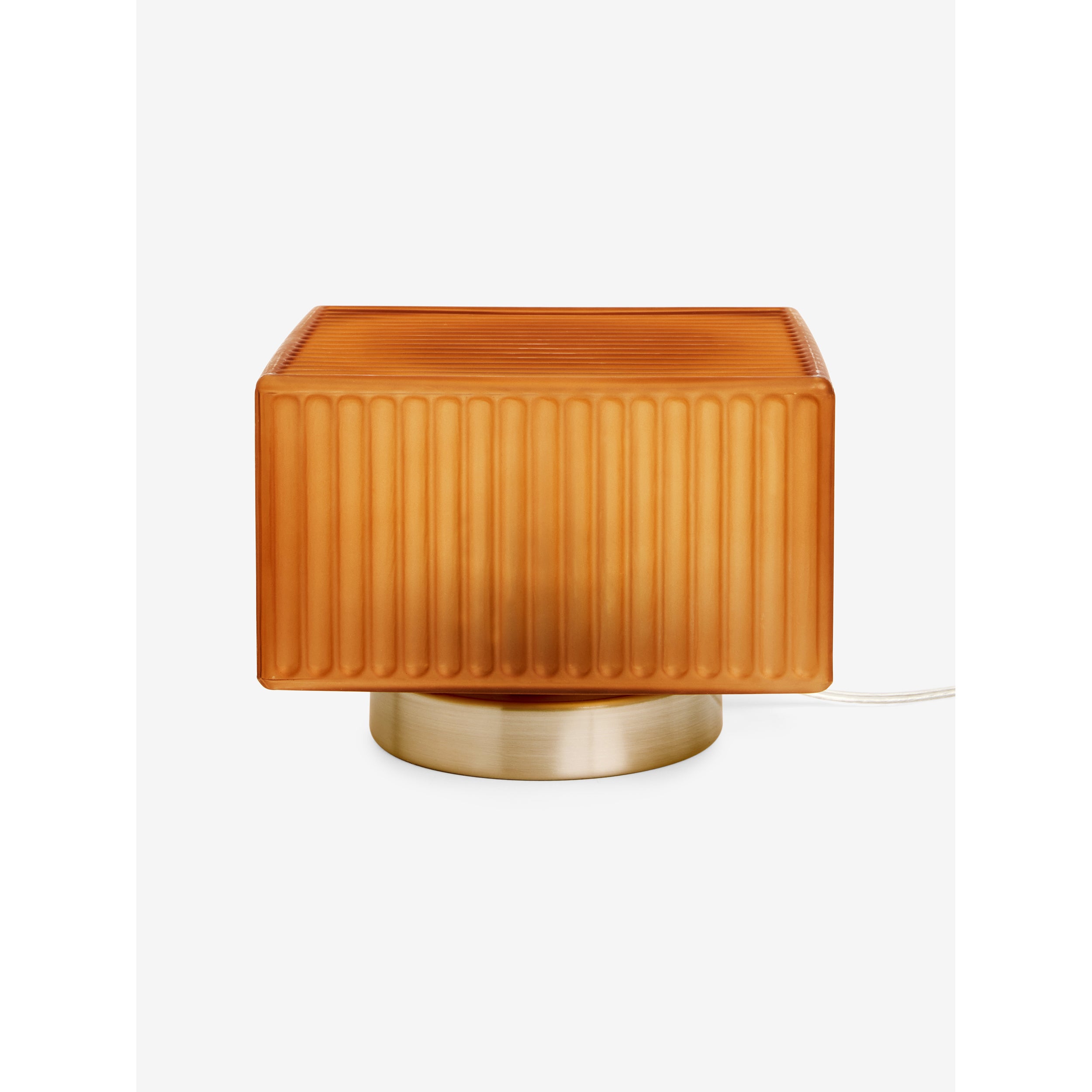 MADE.COM Alma Table Lamp - Amber Brown & Silver