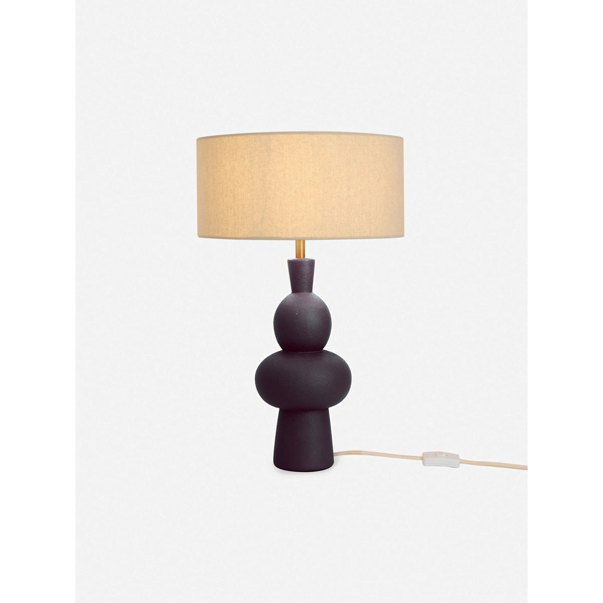 MADE.COM Freyja Ceramic Table Lamp - Black